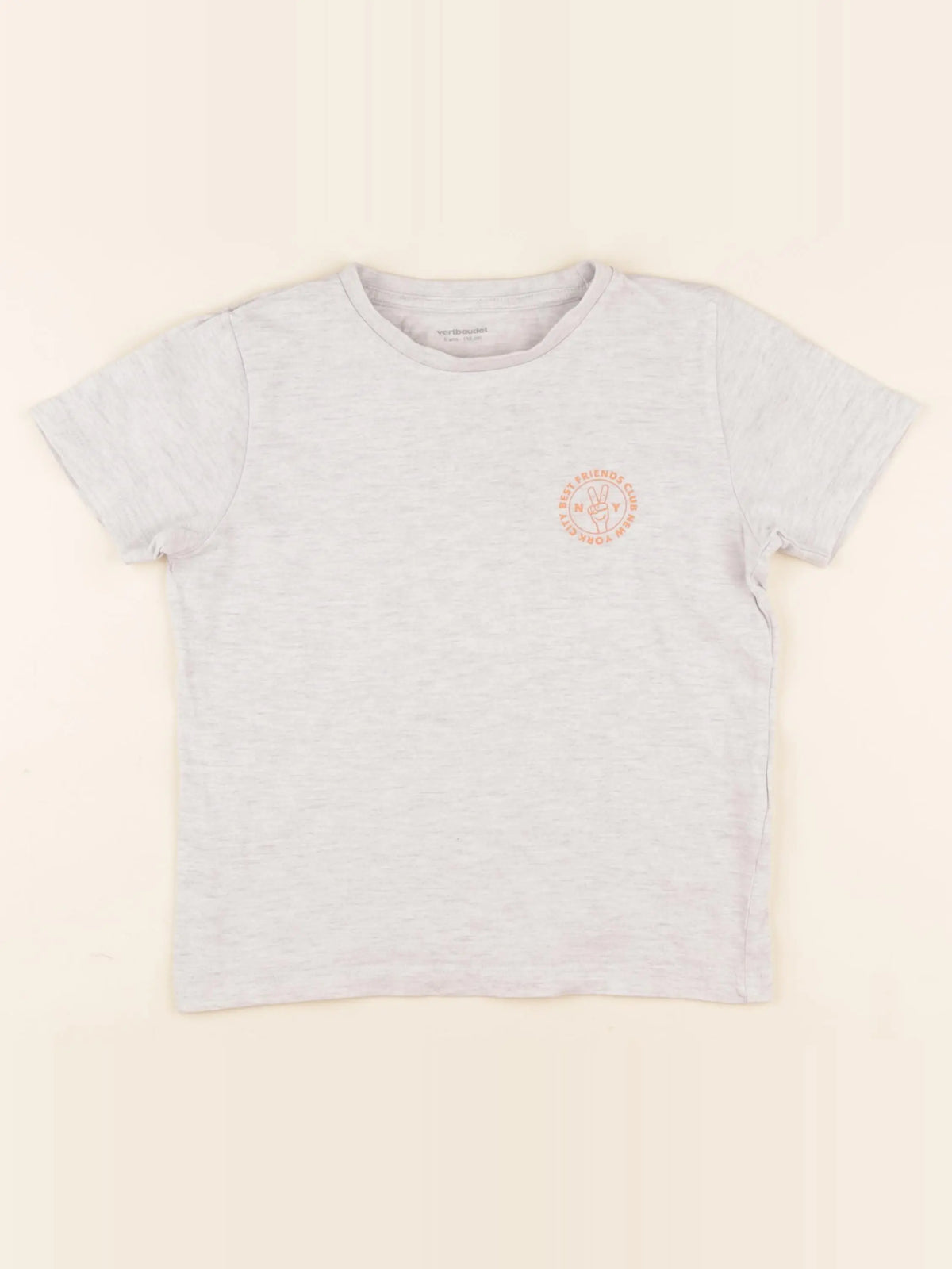 Vertbaudet - tee-shirt gris - 6 ans