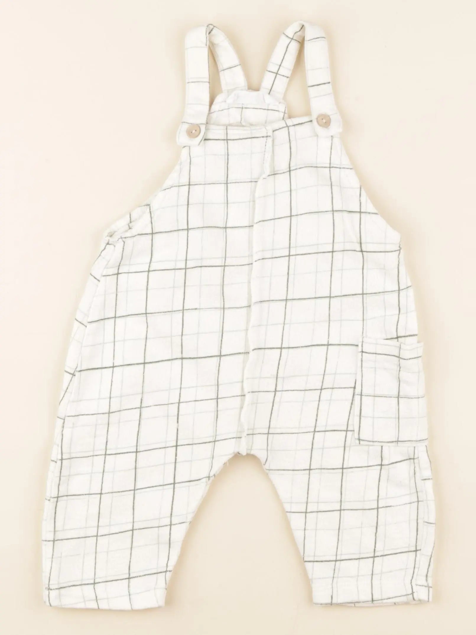 Zara - salopette blanc - 3/6 mois
