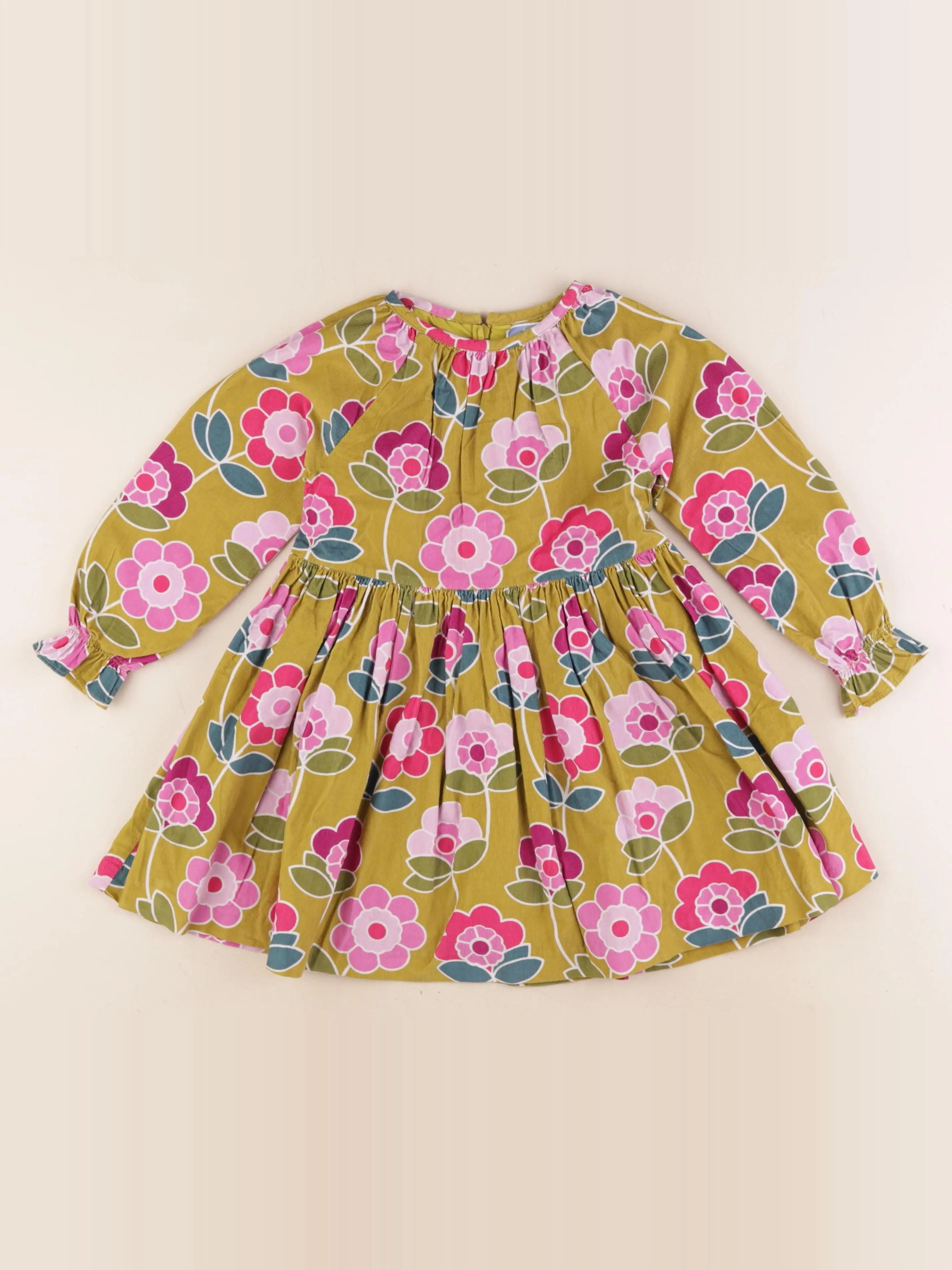 Jacadi - robe rose, vert - 4 ans