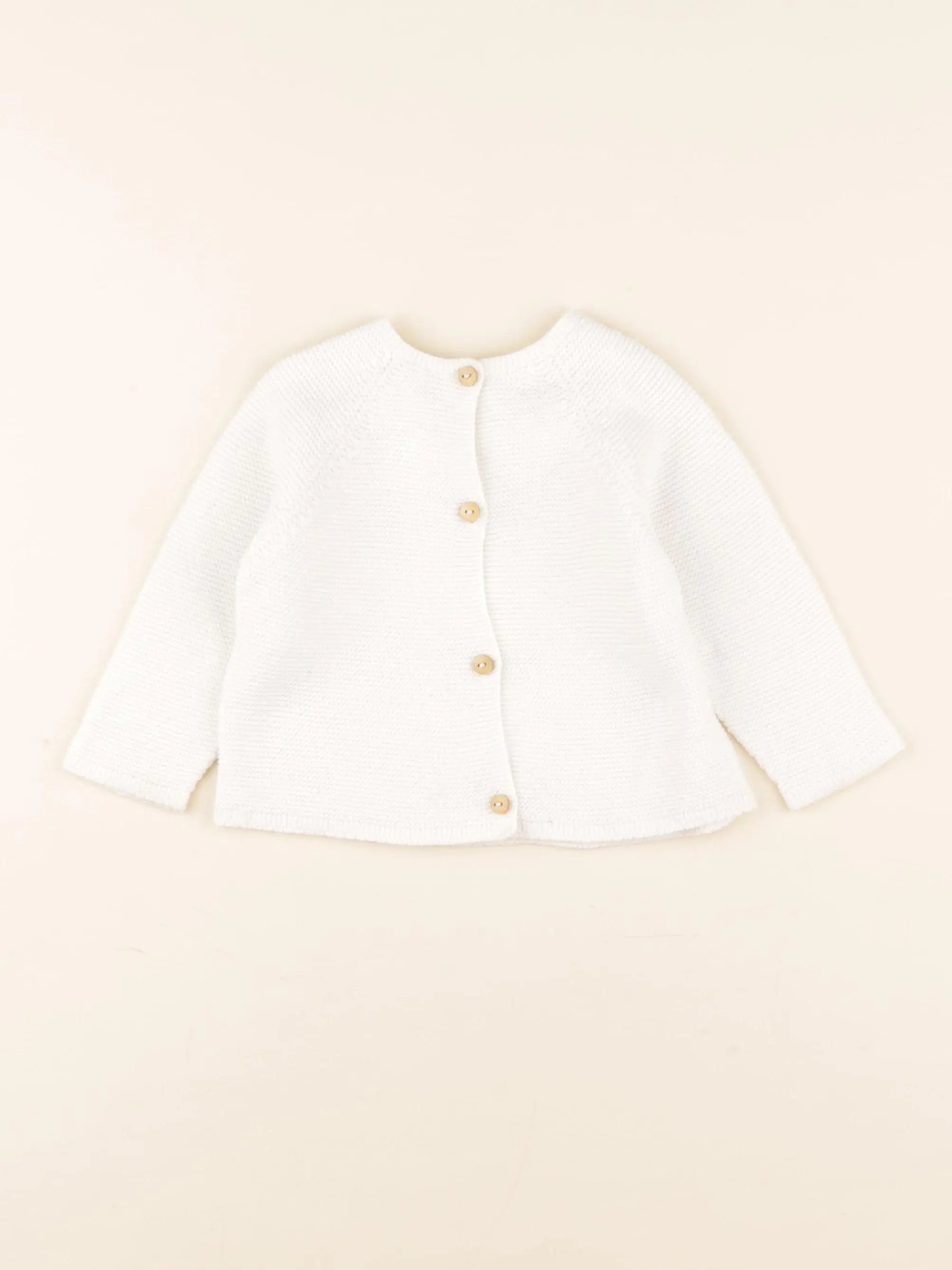 Zara - gilet blanc - 6/9 mois