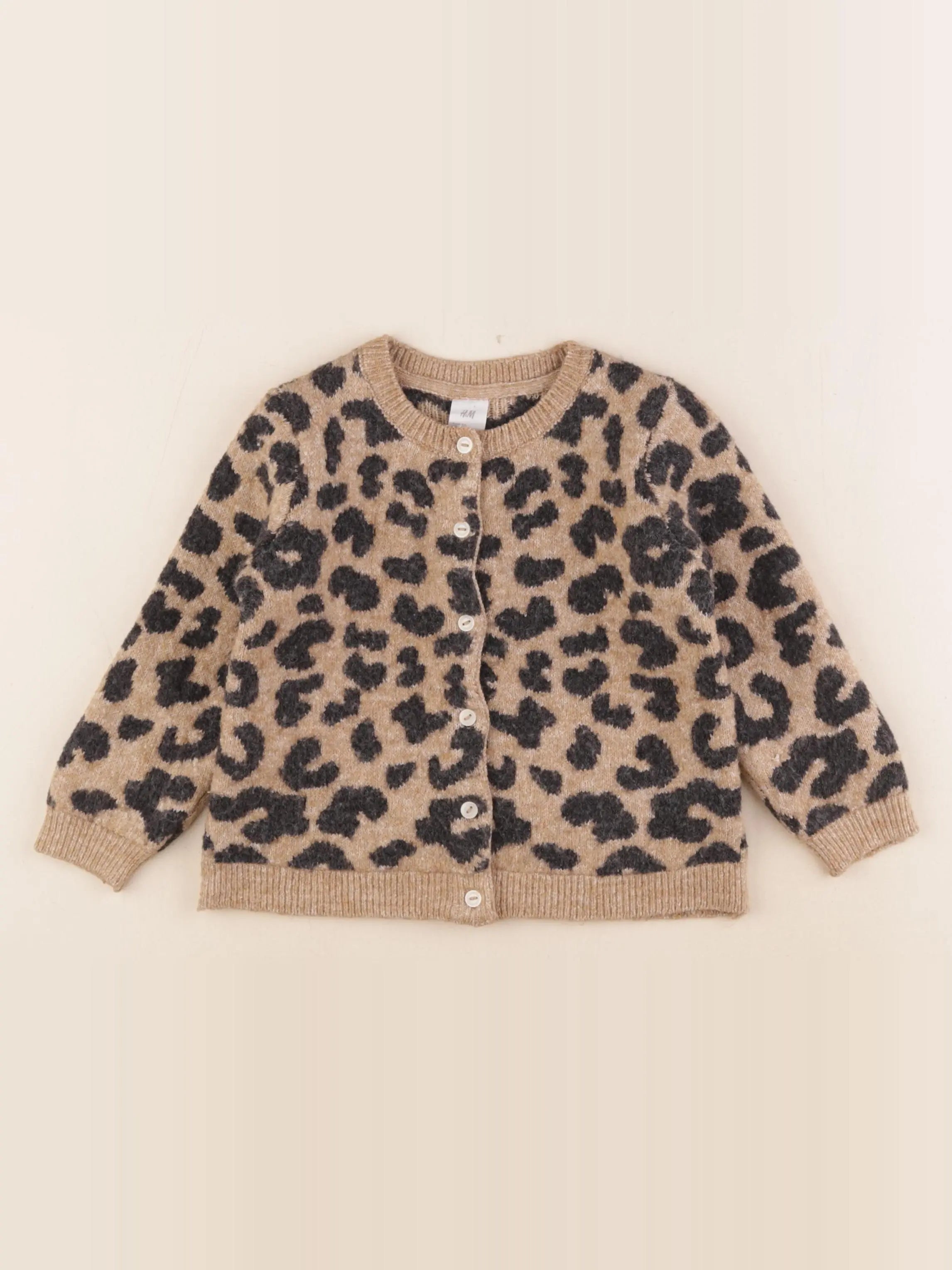 H&M - gilet noir, marron - 18/24 mois