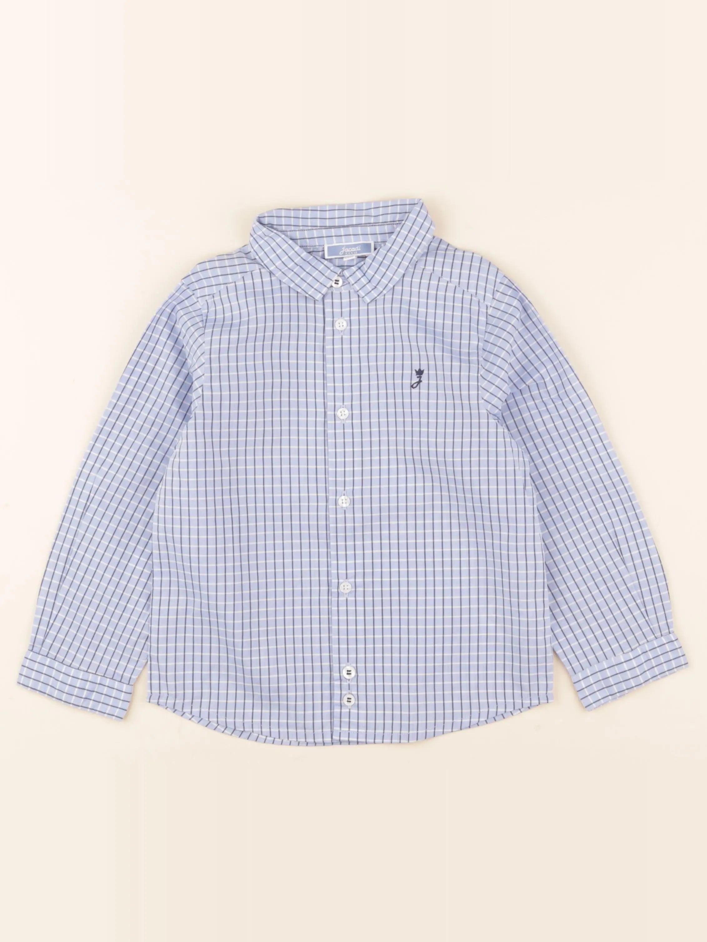 Jacadi - chemise bleu, blanc - 3 ans