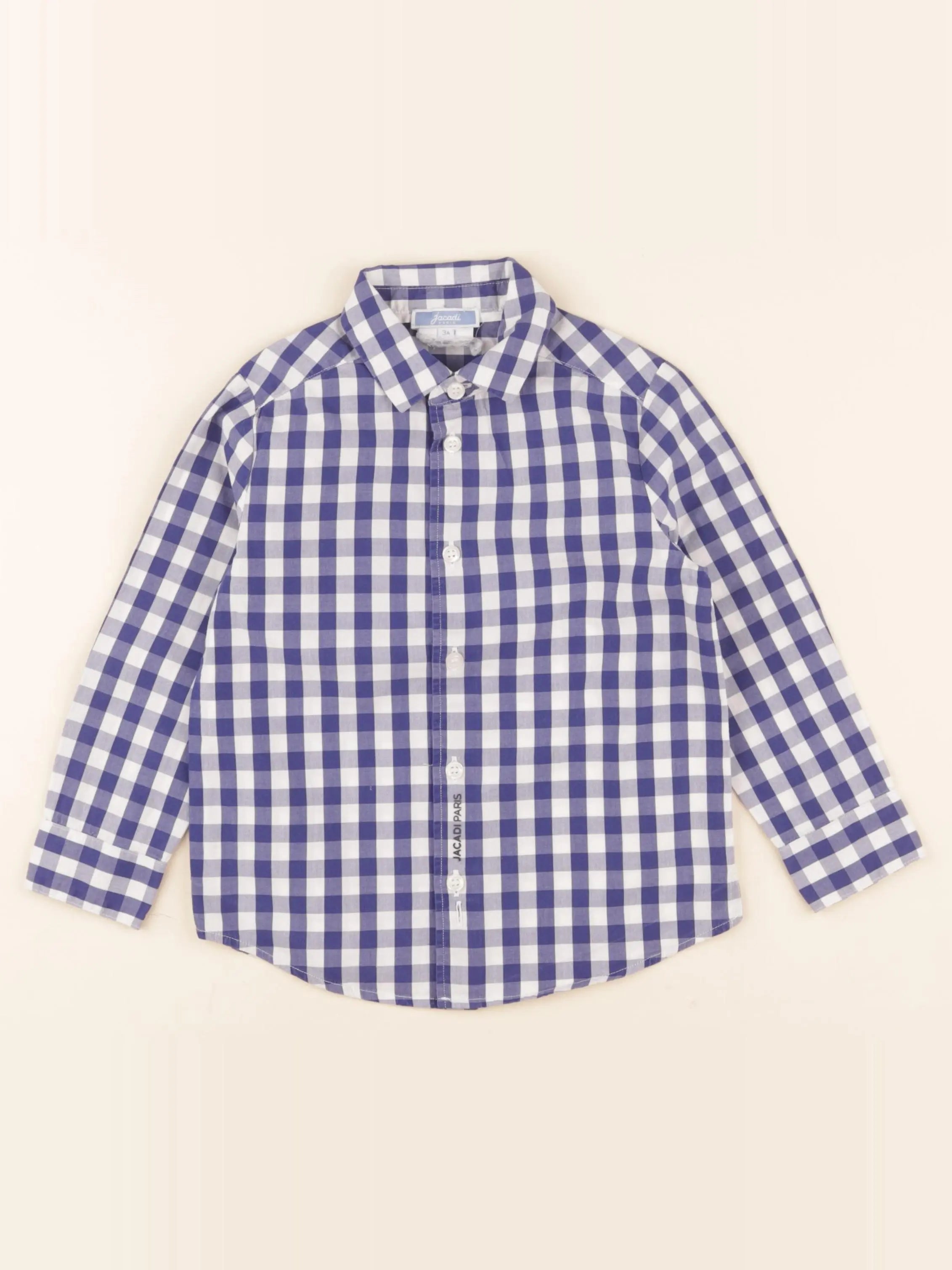 Jacadi - chemise bleu, blanc - 3 ans