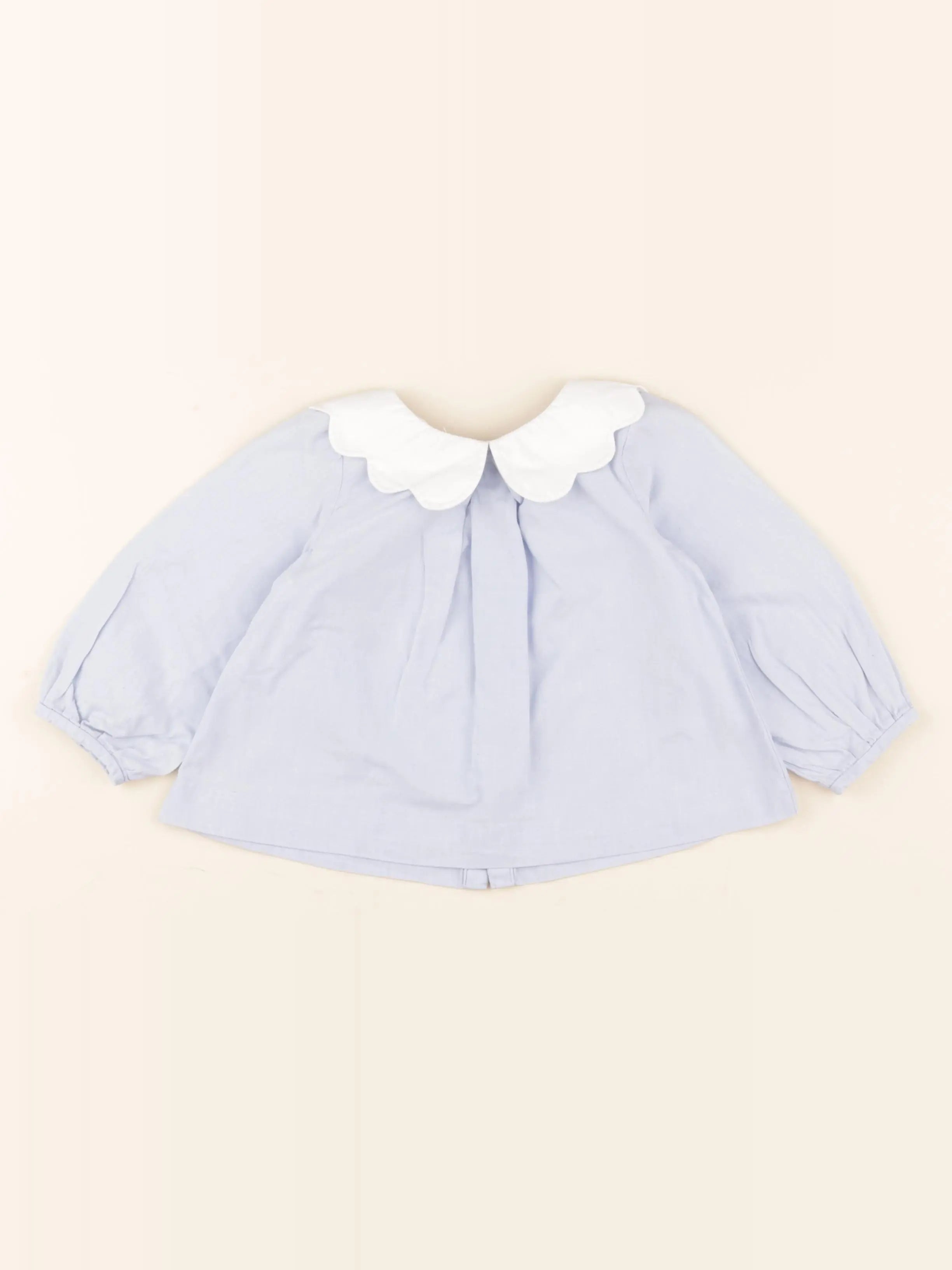 Jacadi - blouse bleu - 18 mois