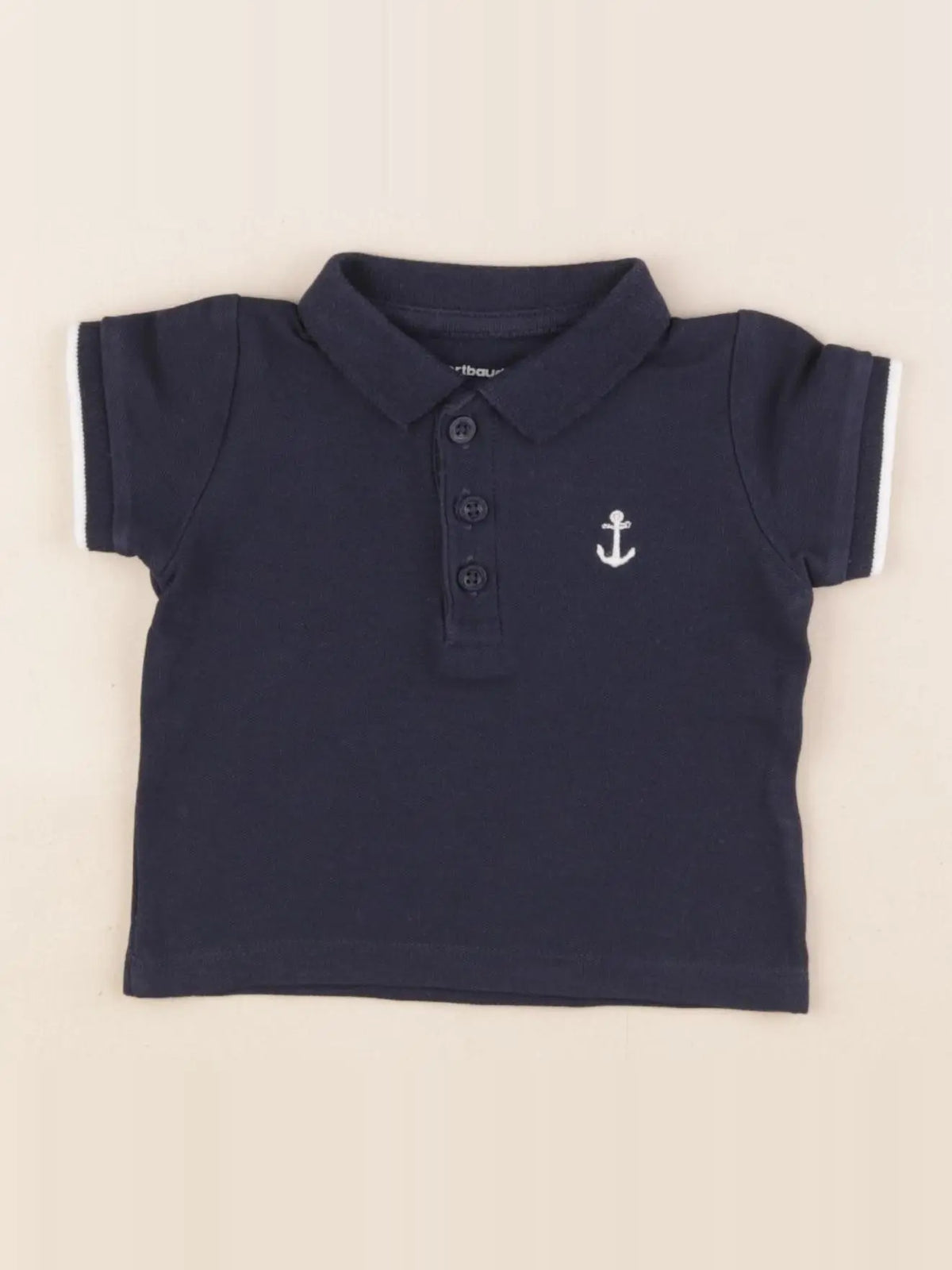 Vertbaudet - polo bleu - 3 mois