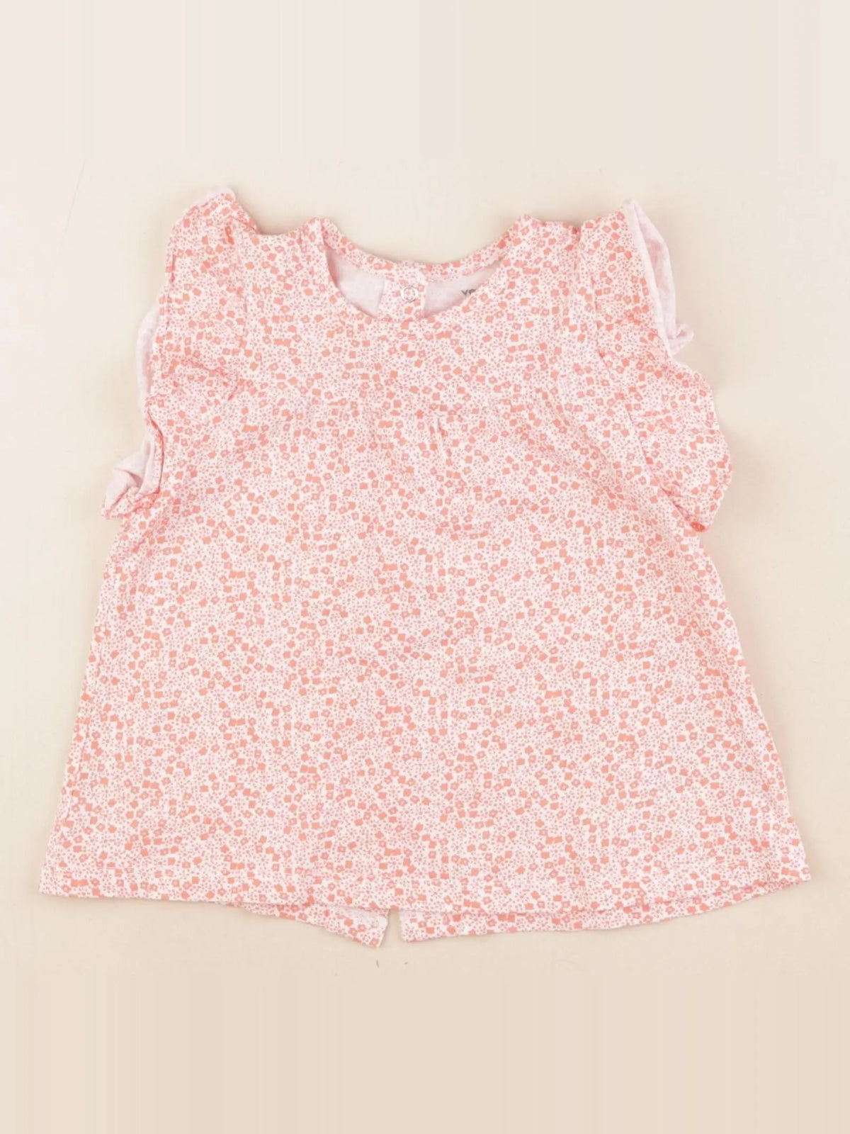 Vertbaudet - tee-shirt blanc, rose - 3 ans