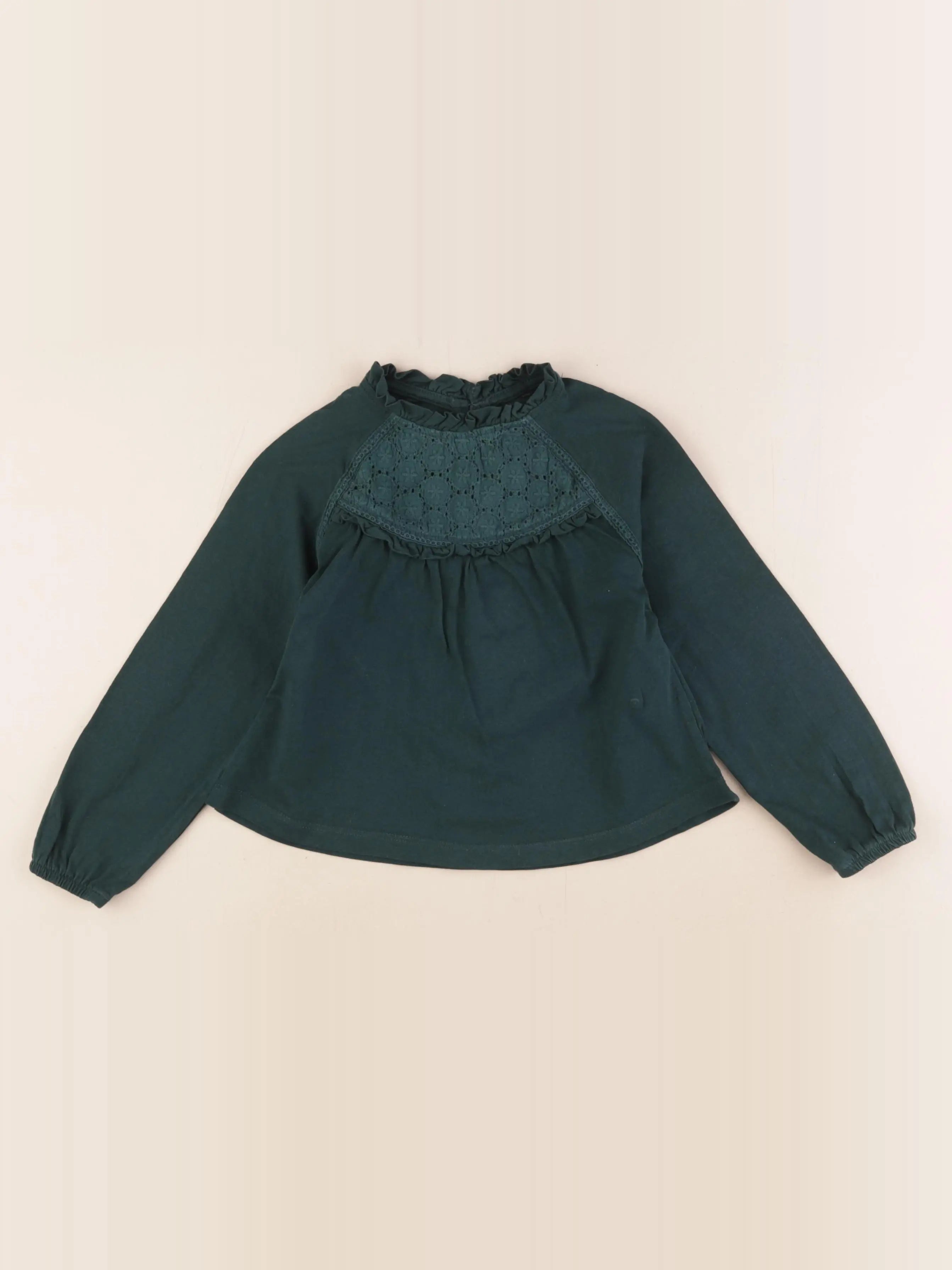Vertbaudet - tee-shirt vert - 4 ans
