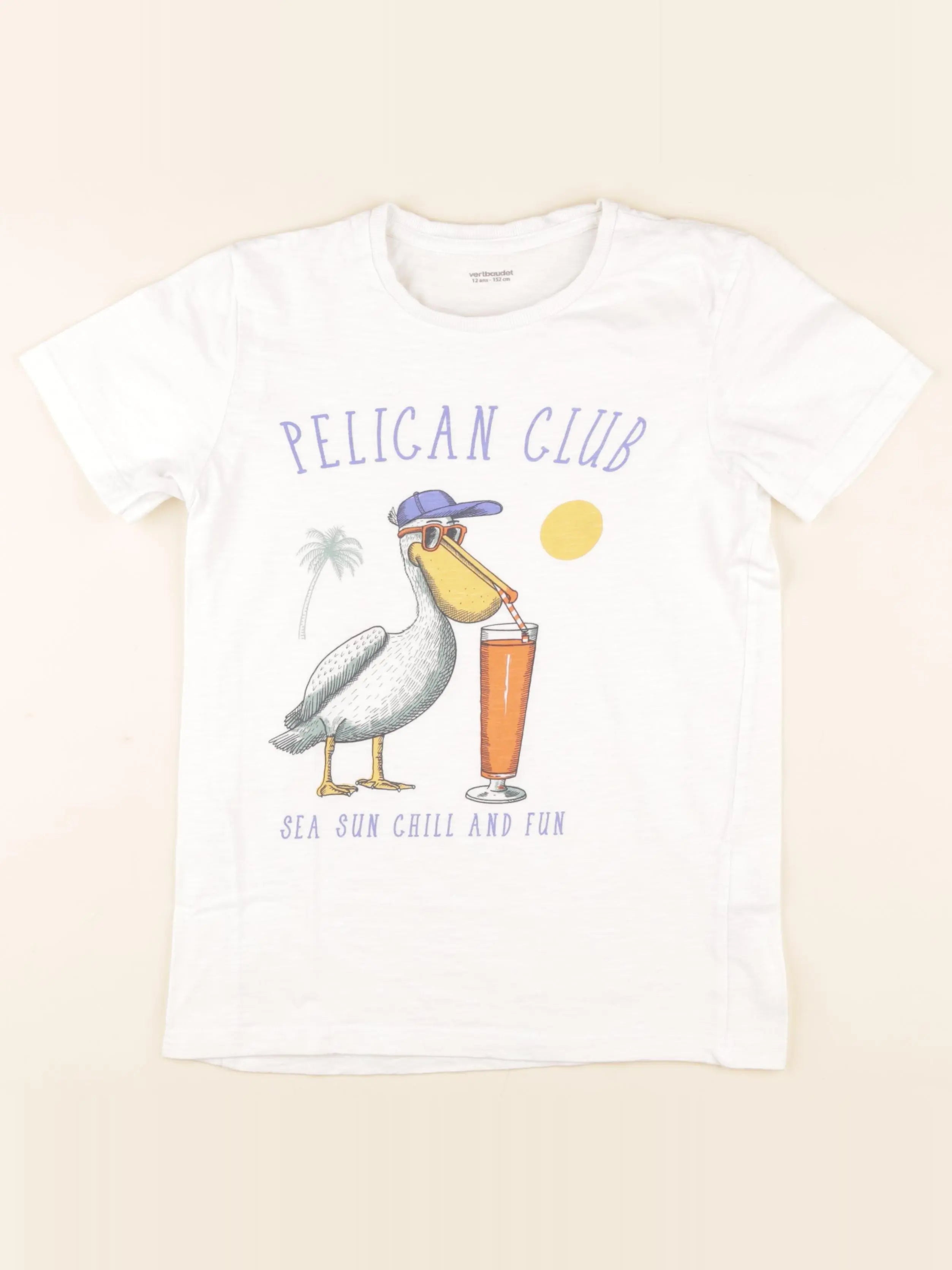 Vertbaudet - tee-shirt blanc - 12 ans