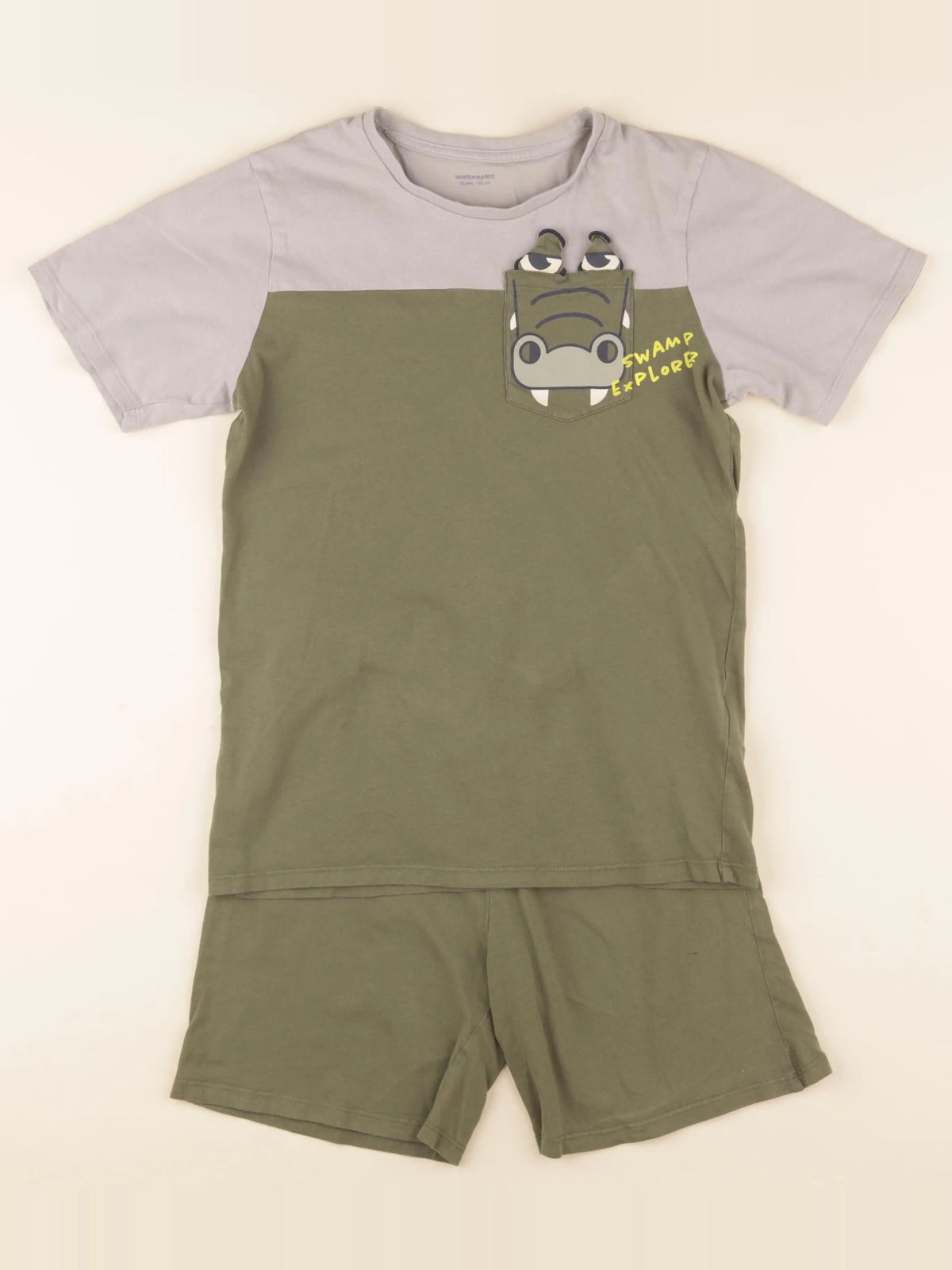 Vertbaudet - pyjama coton vert - 12 ans