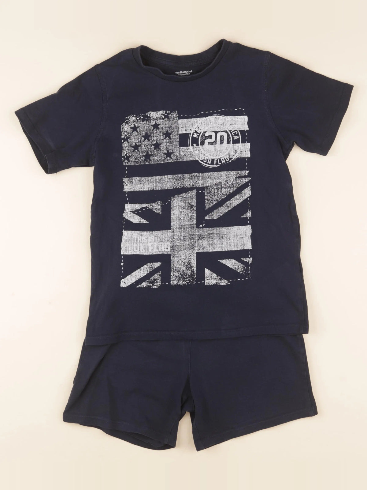 Vertbaudet - pyjama coton bleu - 10 ans