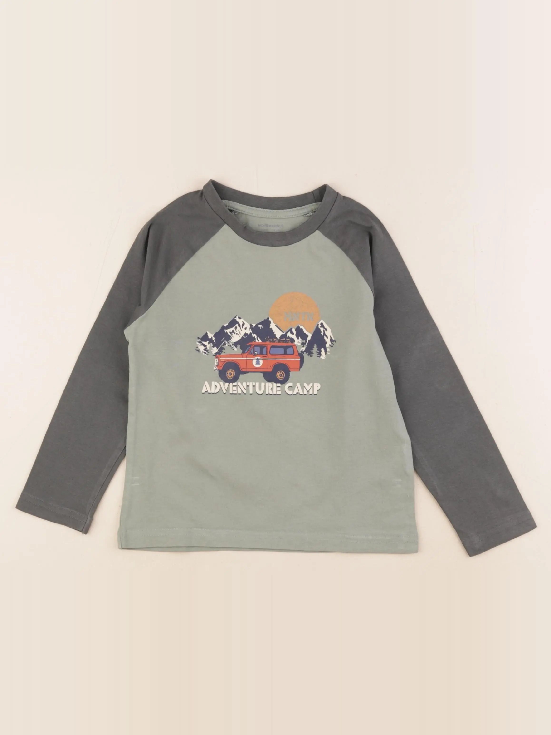 Vertbaudet - tee-shirt vert - 4 ans