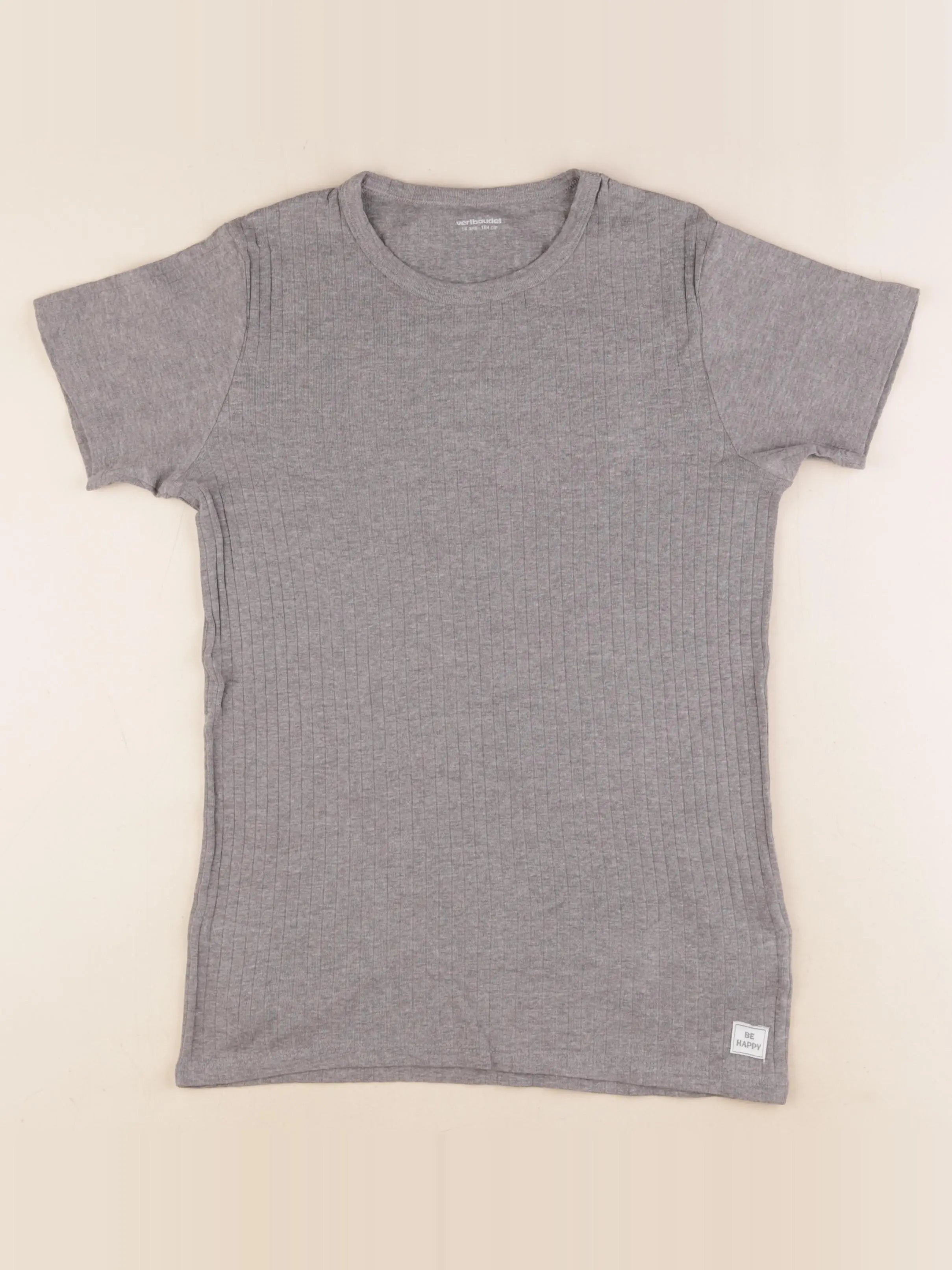 Vertbaudet - tee-shirt gris - 14 ans