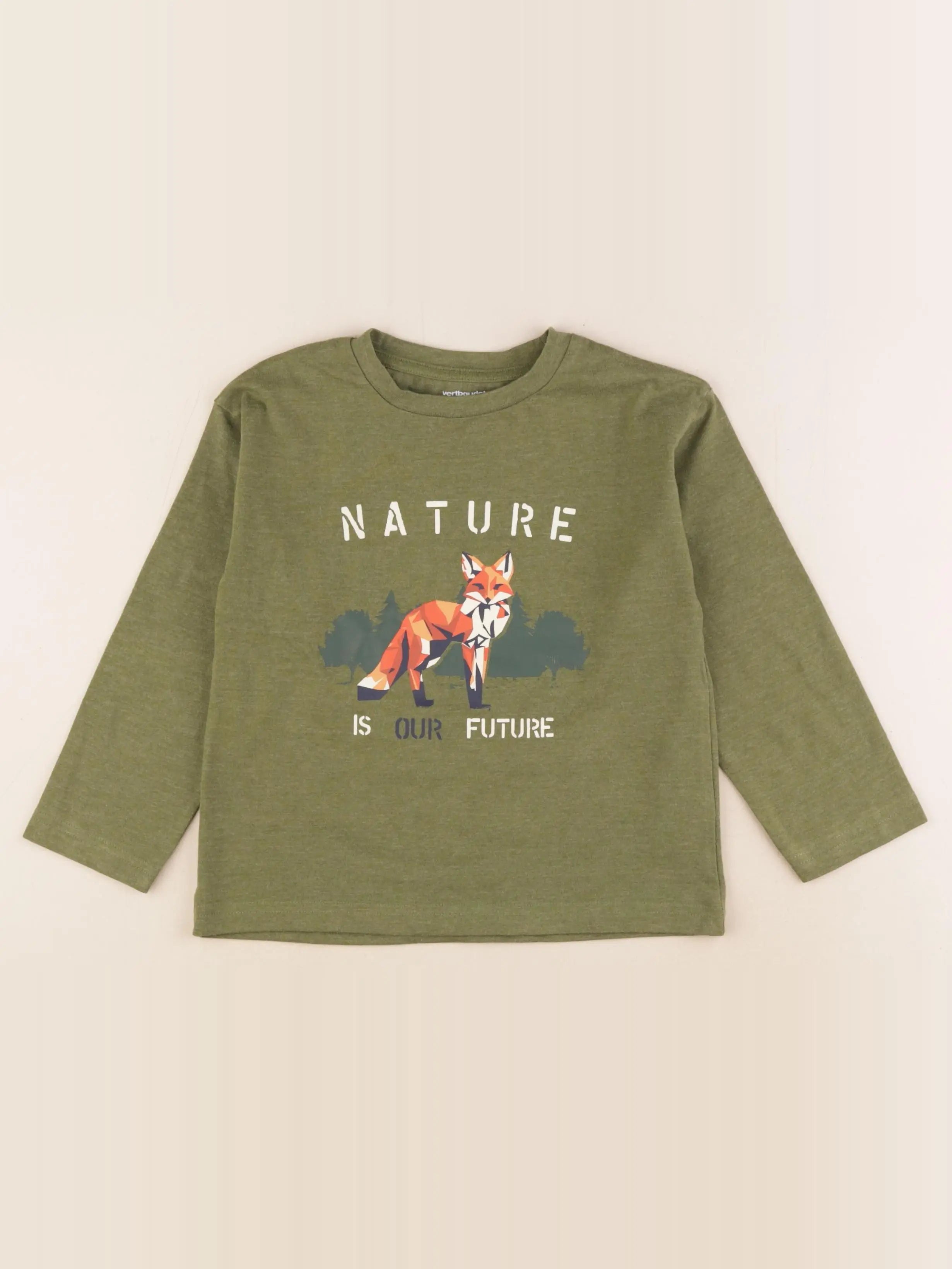Vertbaudet - tee-shirt vert - 5 ans