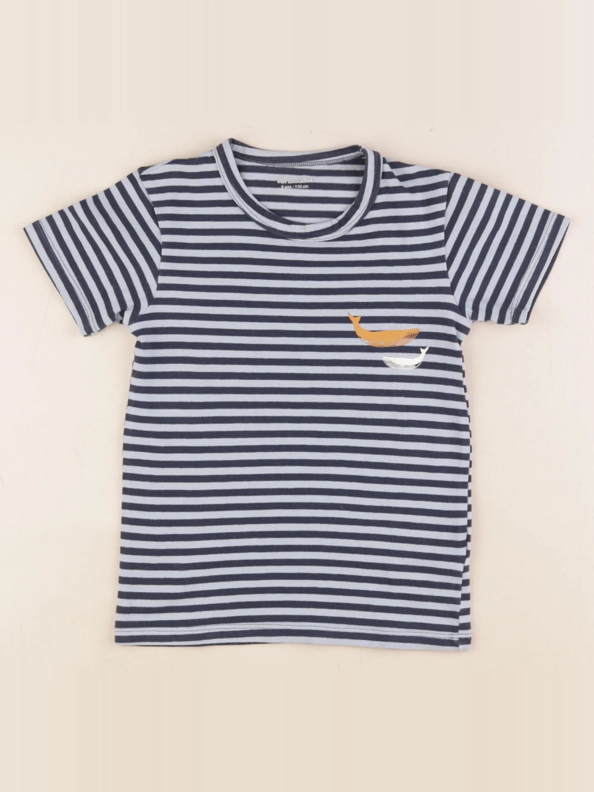 Vertbaudet - tee-shirt bleu - 5 ans