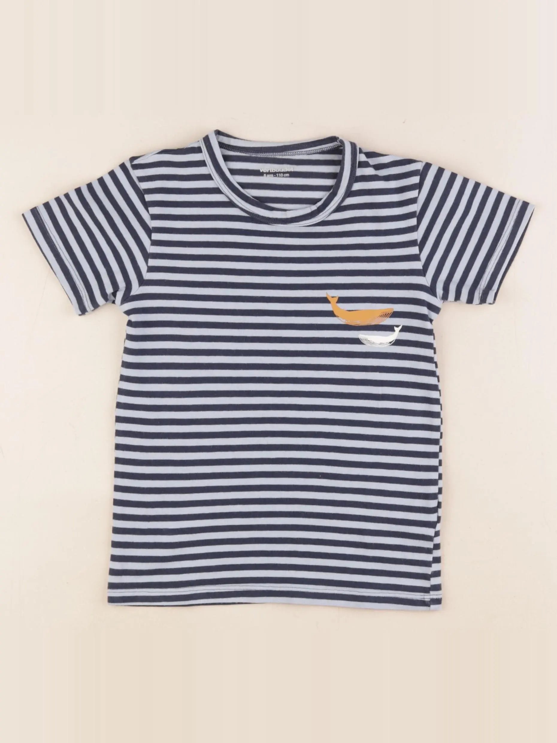 Vertbaudet - tee-shirt bleu - 5 ans