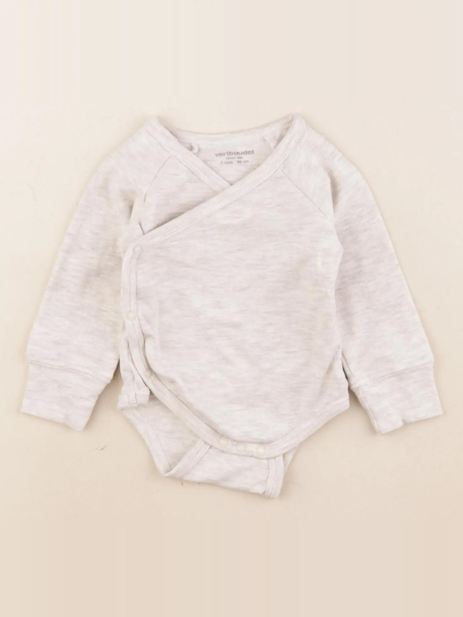 Vertbaudet - body gris - 3 mois