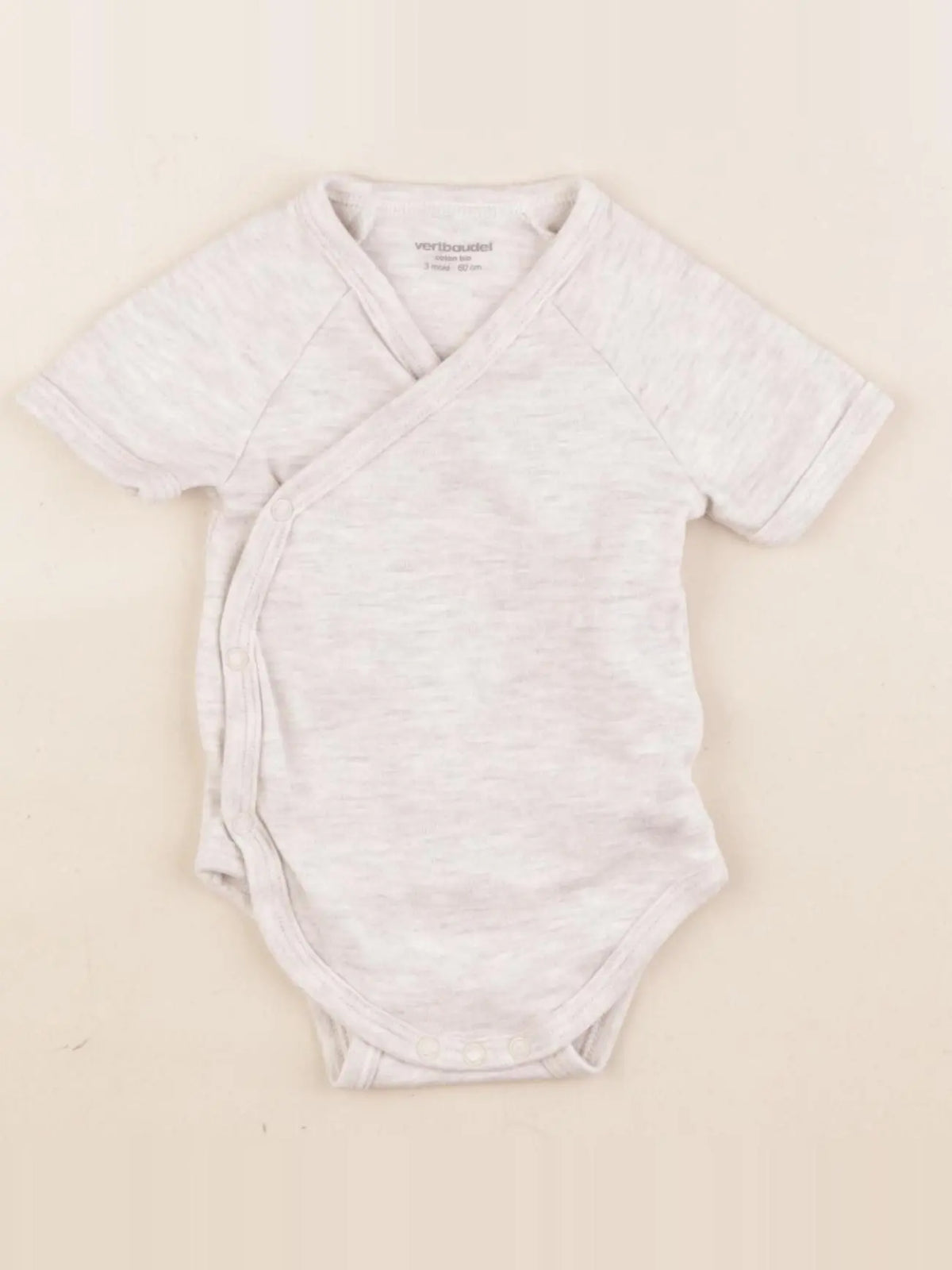 Vertbaudet - body gris - 3 mois