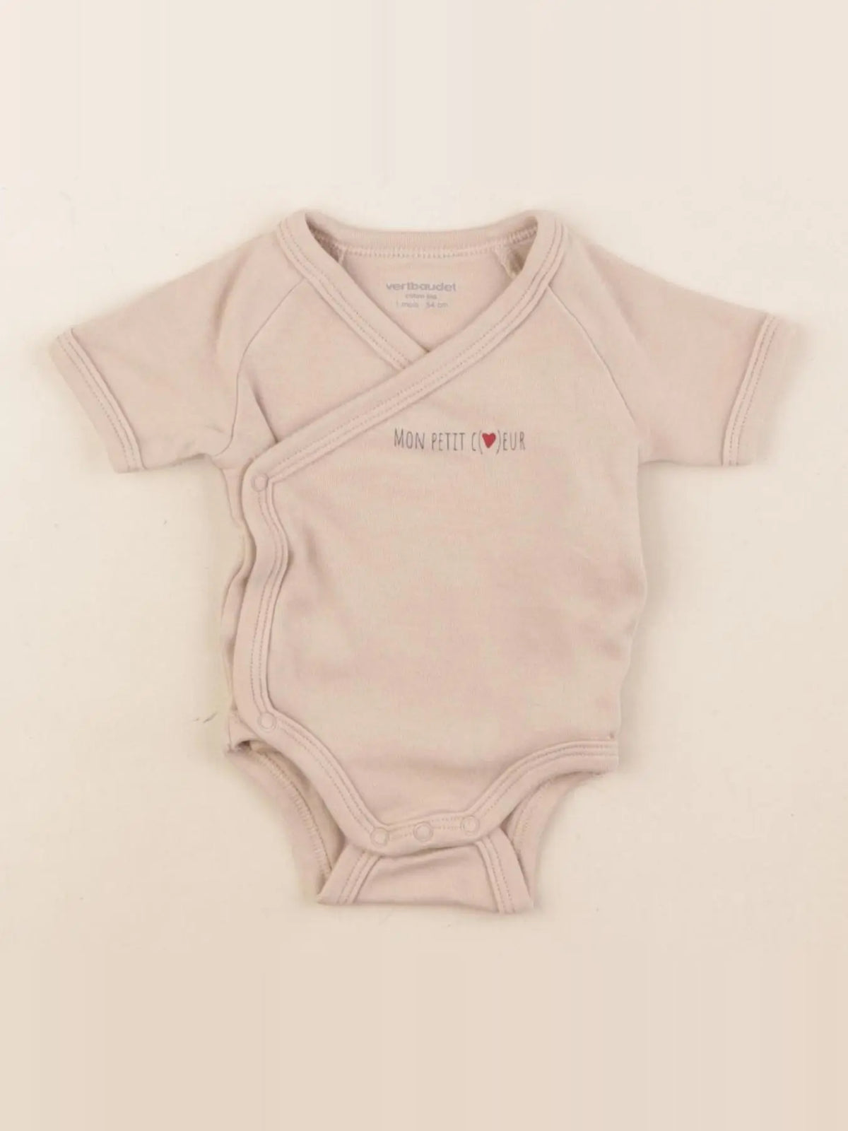 Vertbaudet - body marron - 3 mois