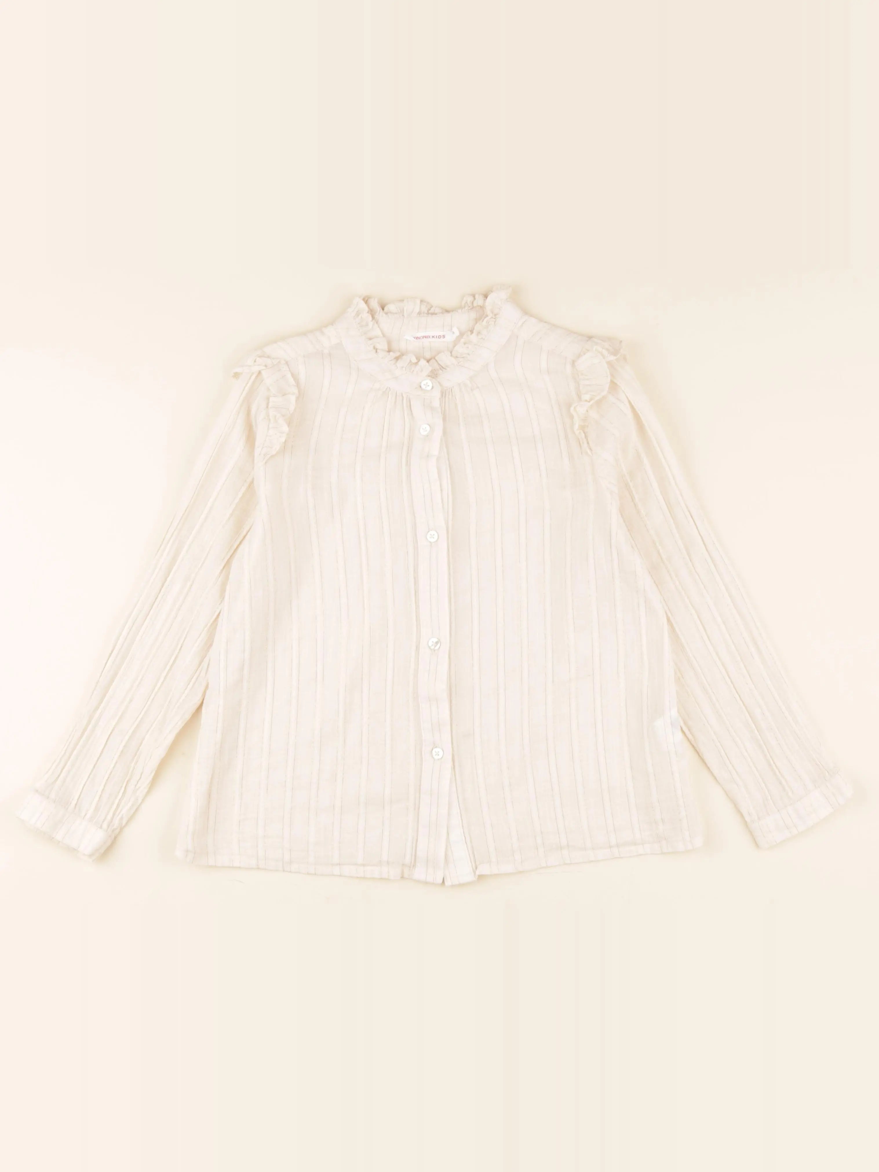 Monoprix - blouse beige, or - 8 ans
