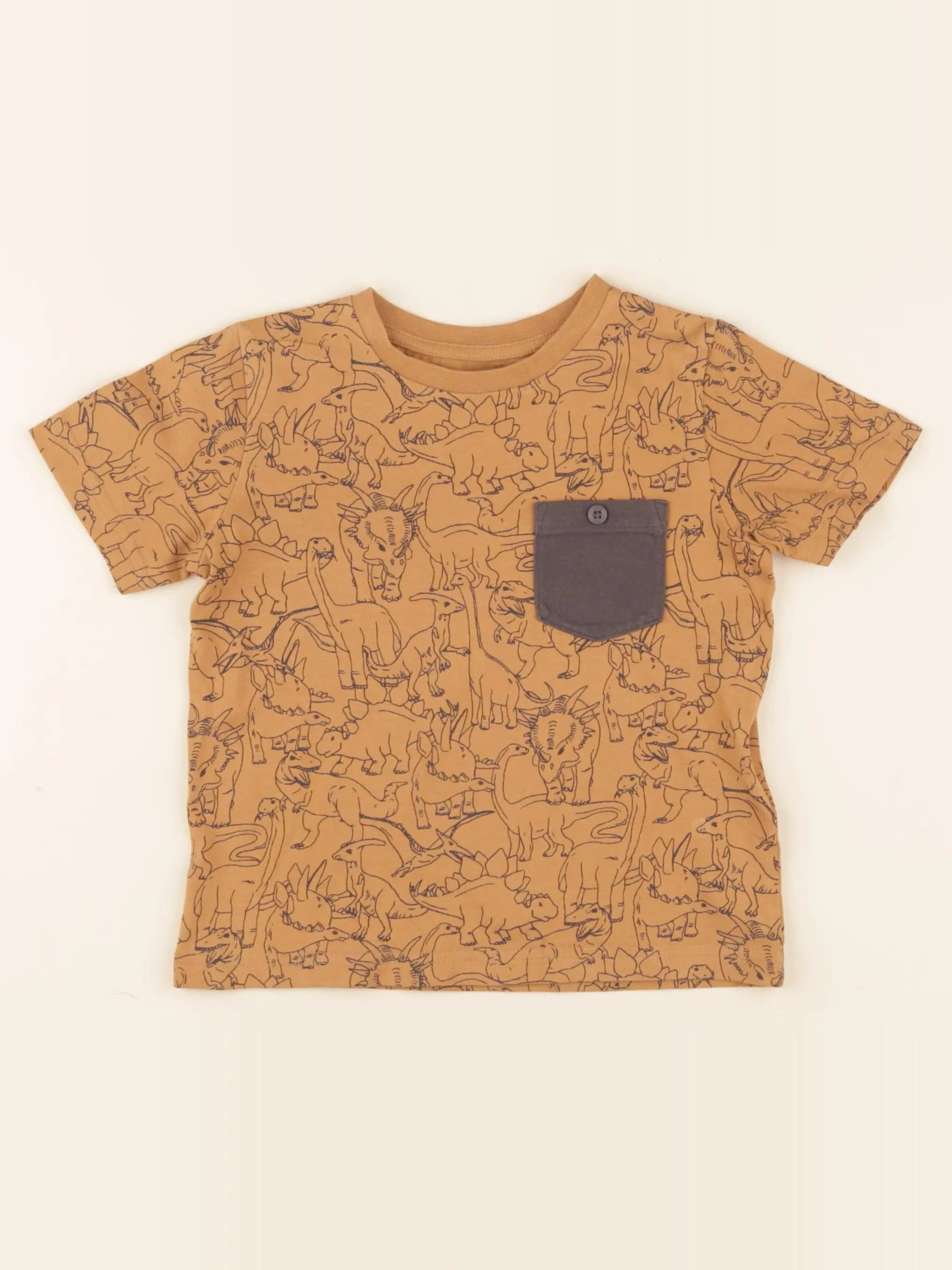 Vertbaudet - tee-shirt marron - 4 ans