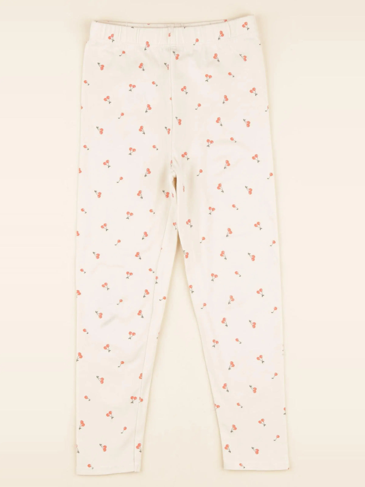 Vertbaudet - legging beige, rouge - 5 ans