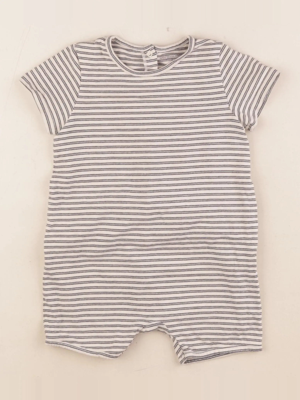 Vertbaudet - pyjama coton beige, noir - 18 mois