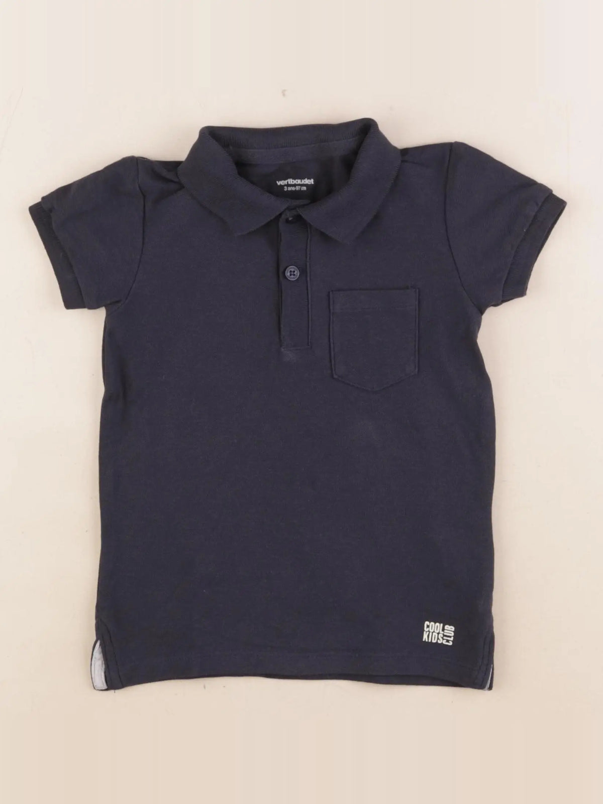 Vertbaudet - polo bleu - 3 ans