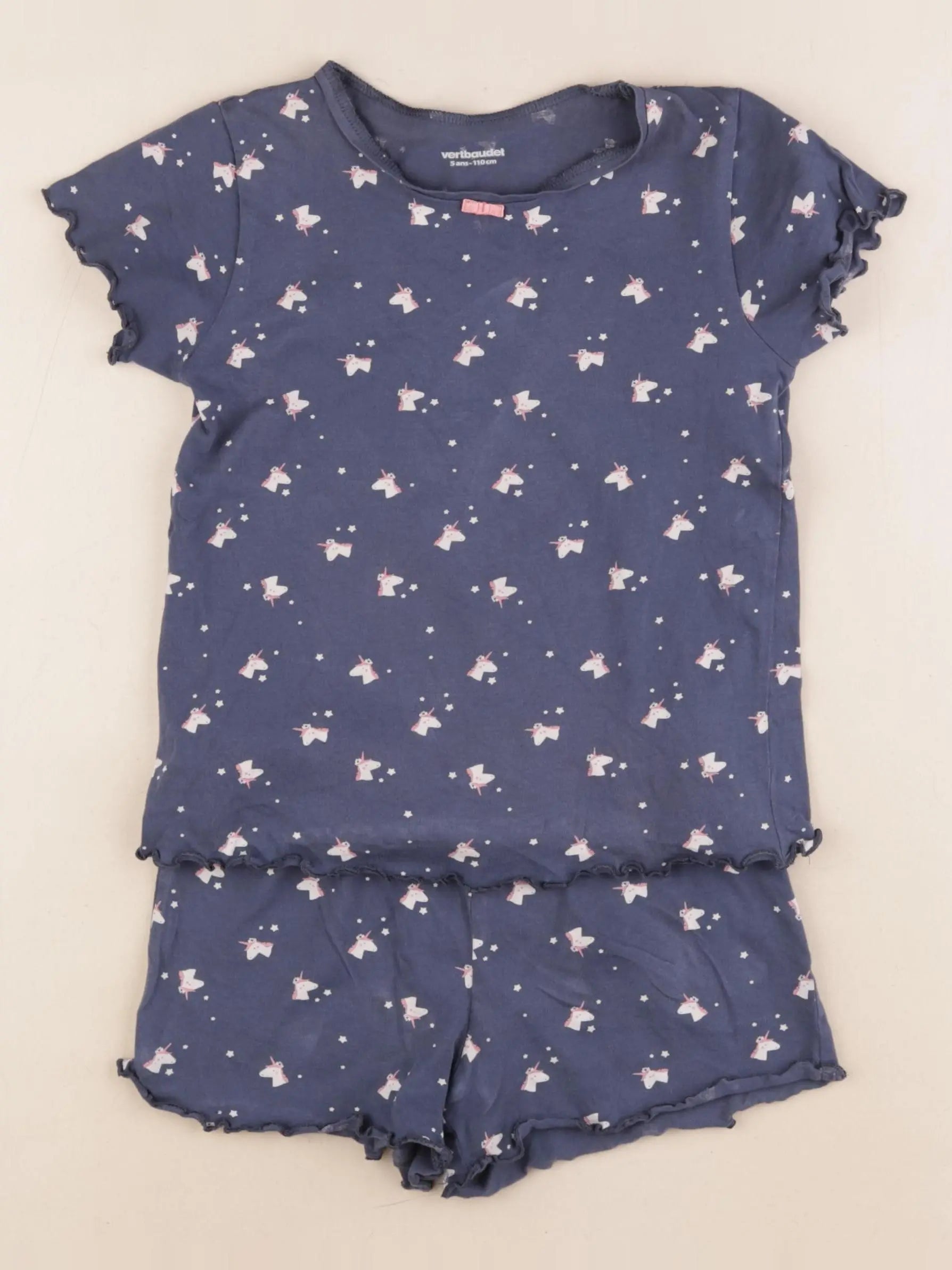 Vertbaudet - pyjama coton bleu - 5 ans