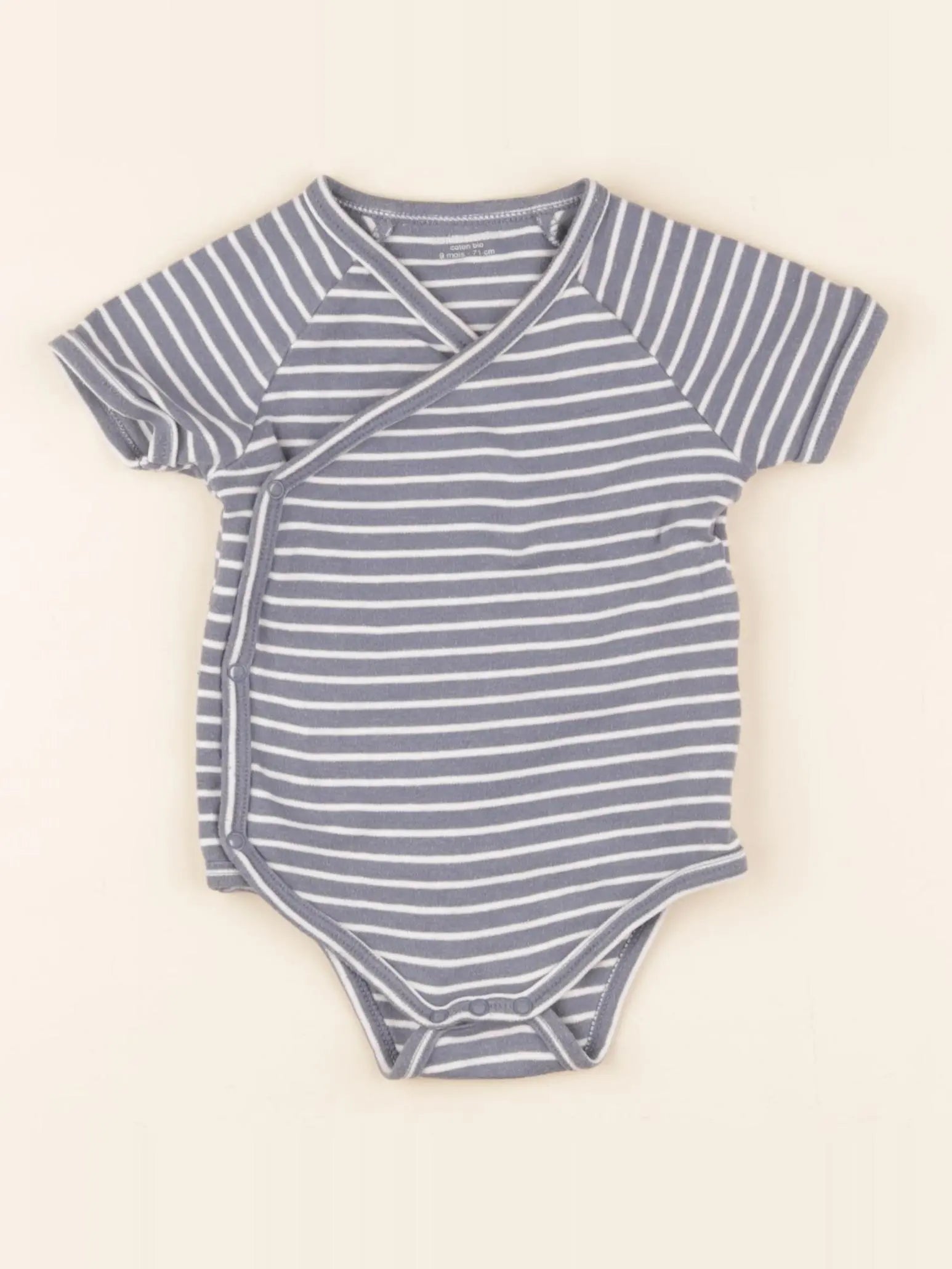 Vertbaudet - body bleu - 9 mois
