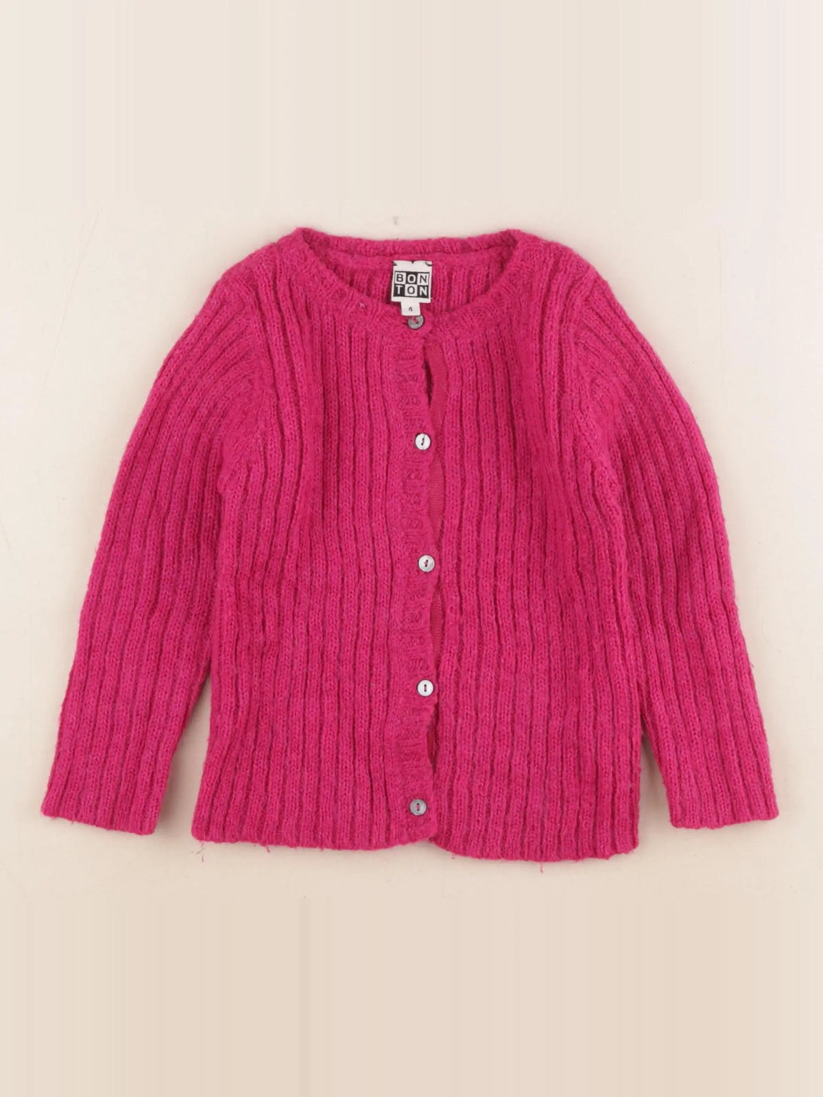 Bonton - gilet rose - 4 ans