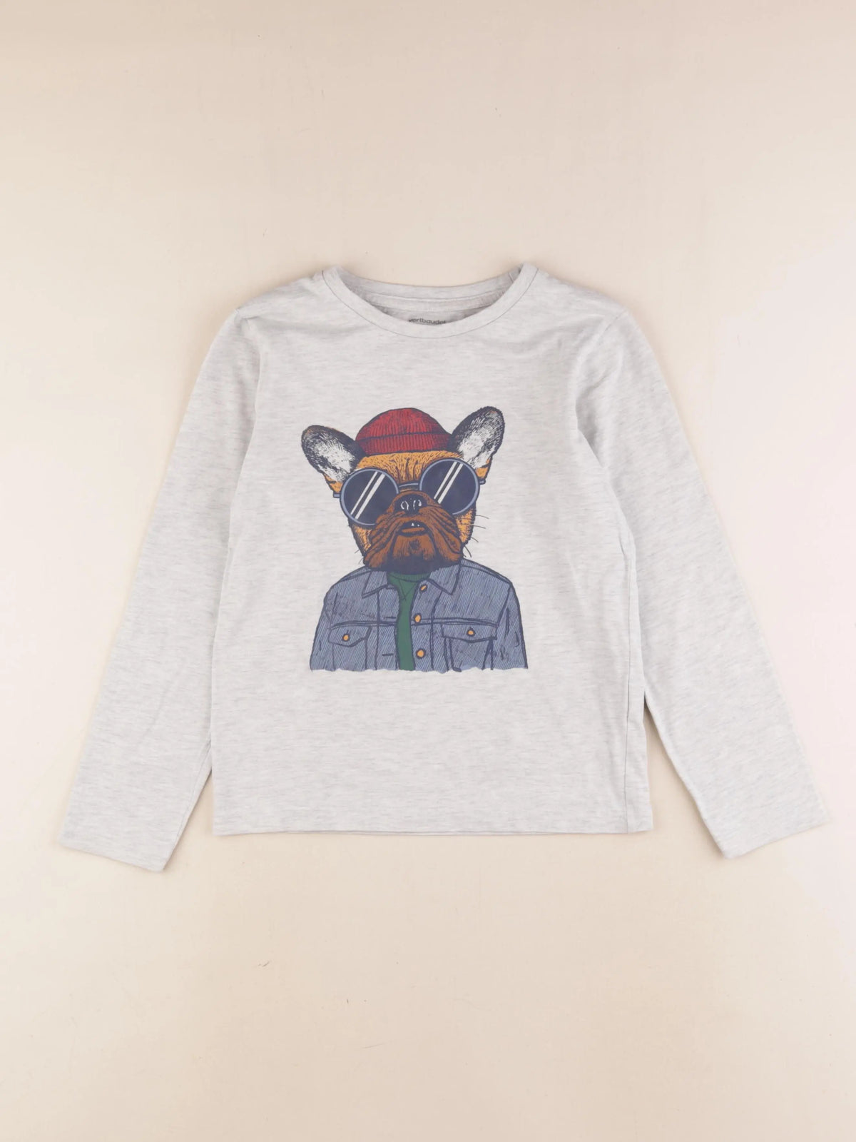 Vertbaudet - tee-shirt gris - 8 ans
