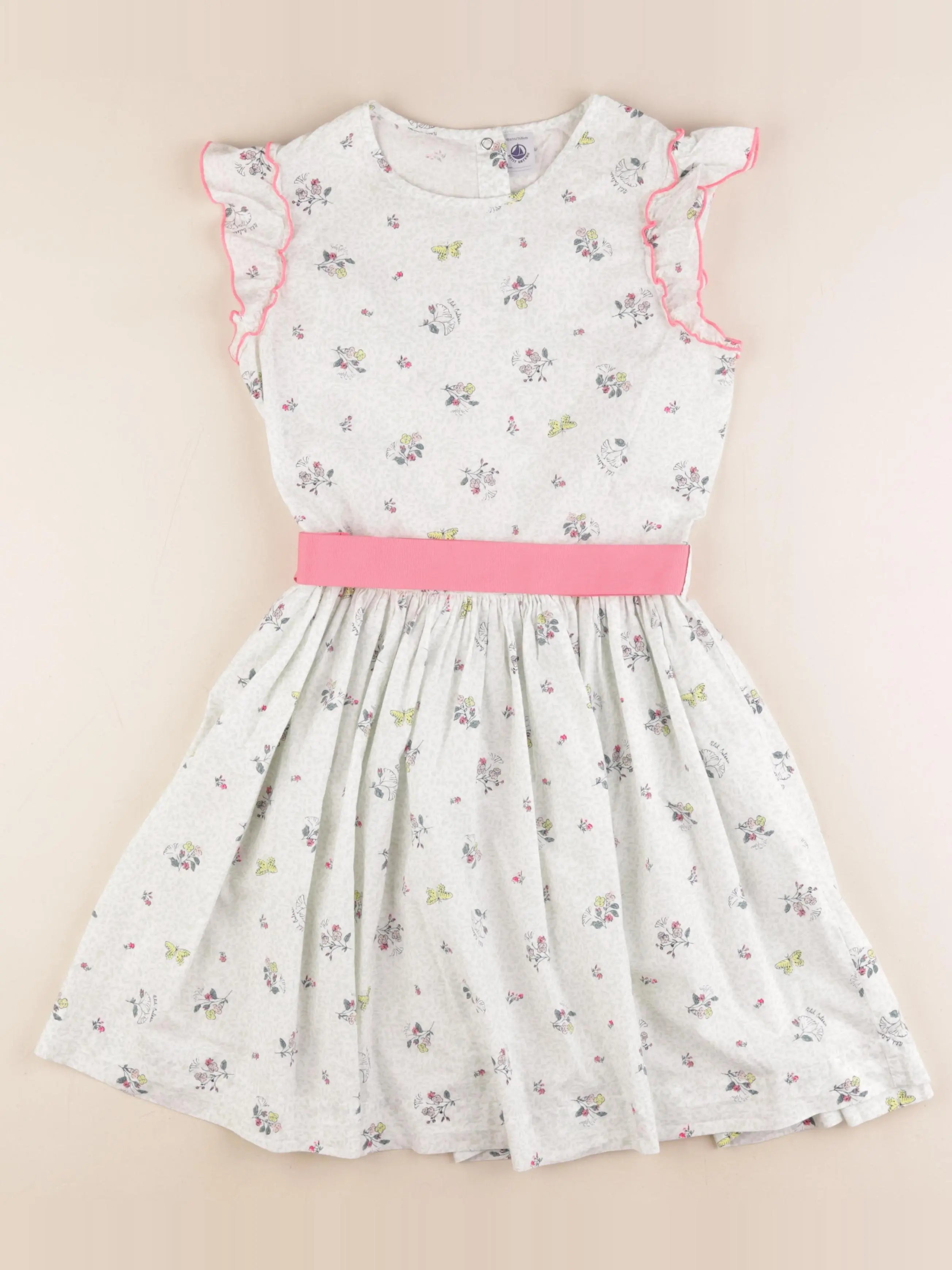 Petit Bateau - robe vert - 10 ans