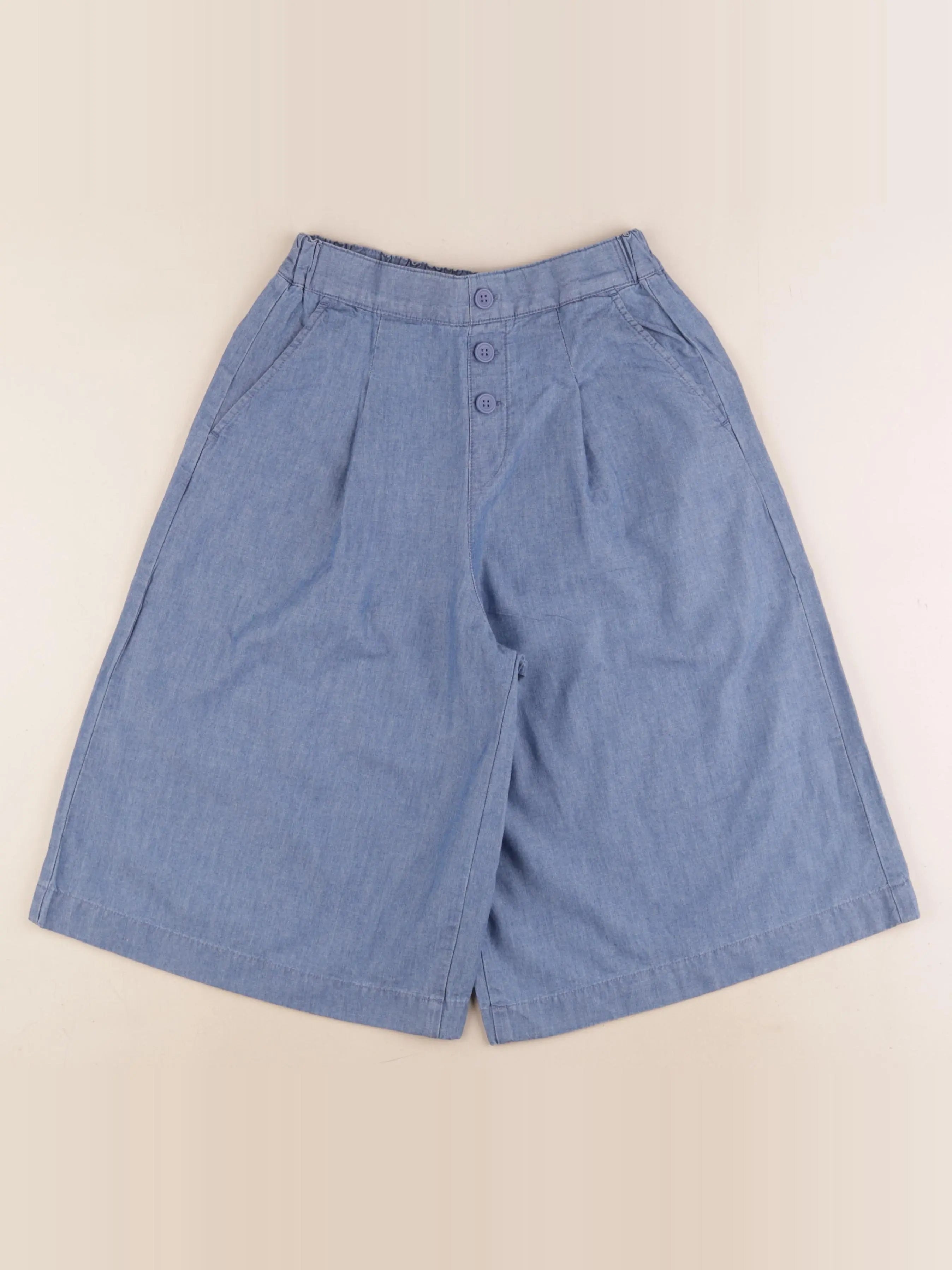 Uniqlo - pantalon bleu - 7/8 ans