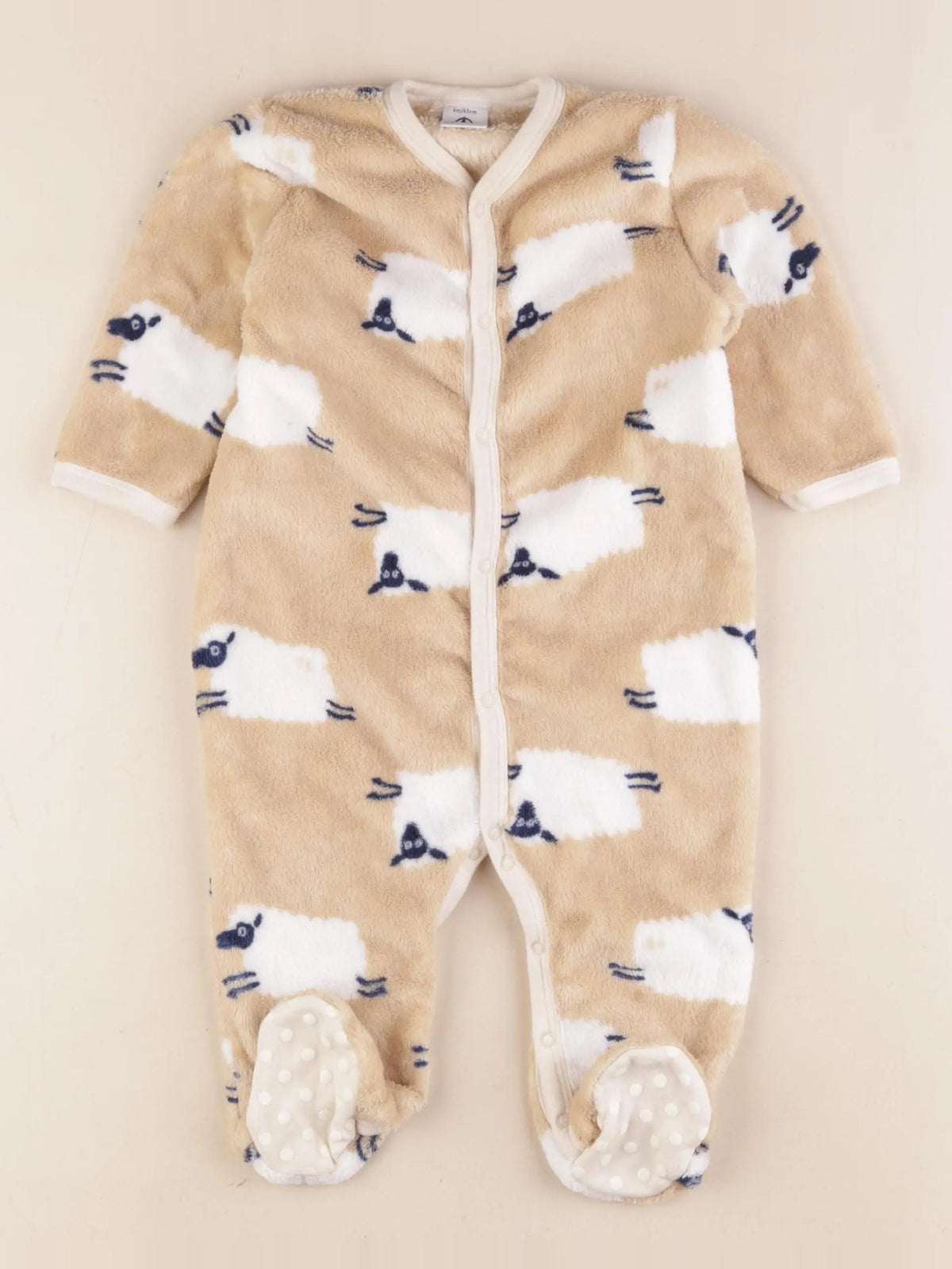 Petit Bateau - pyjama velours marron - 6 mois