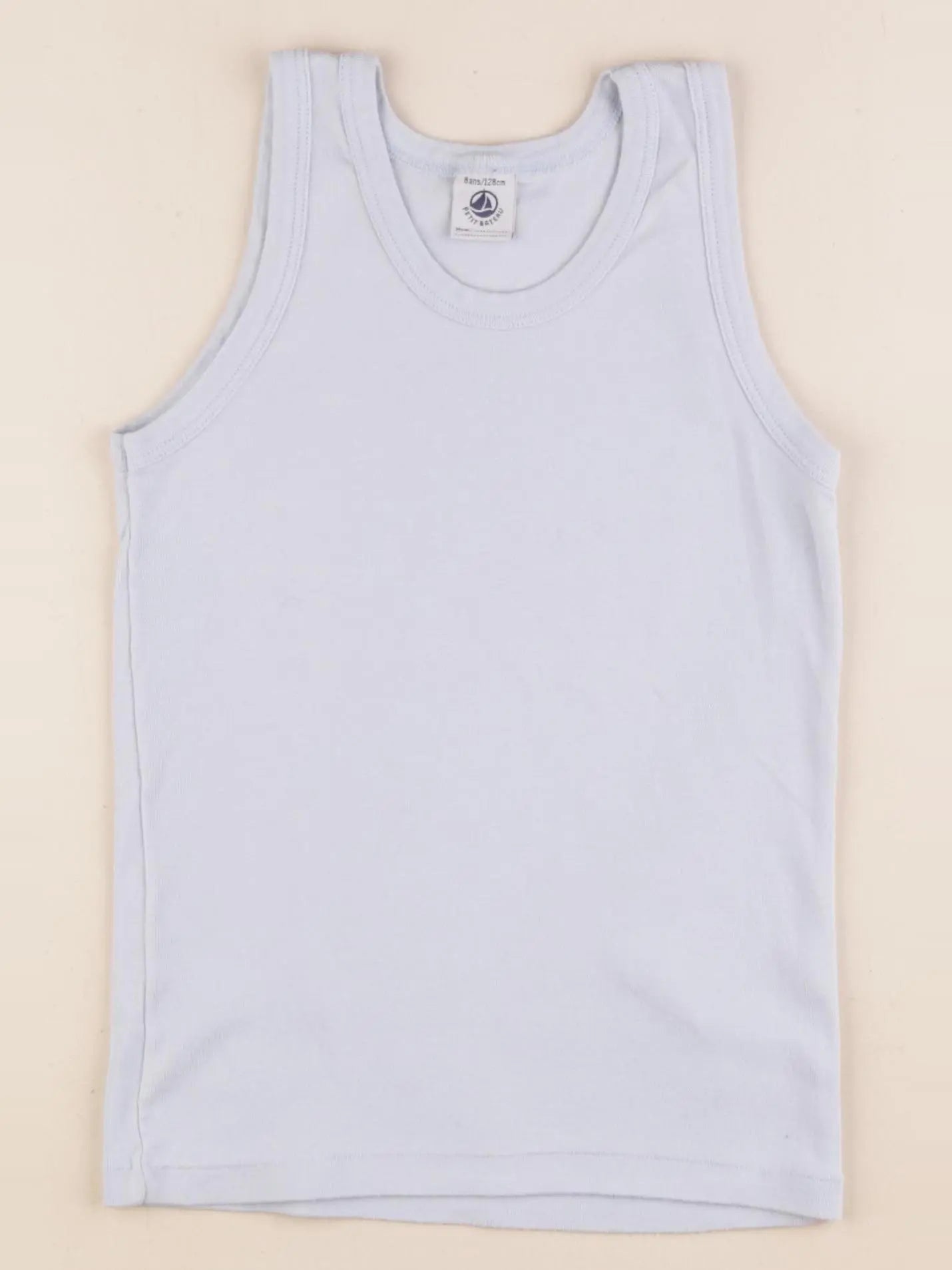Petit Bateau - maillot de corps bleu - 8 ans