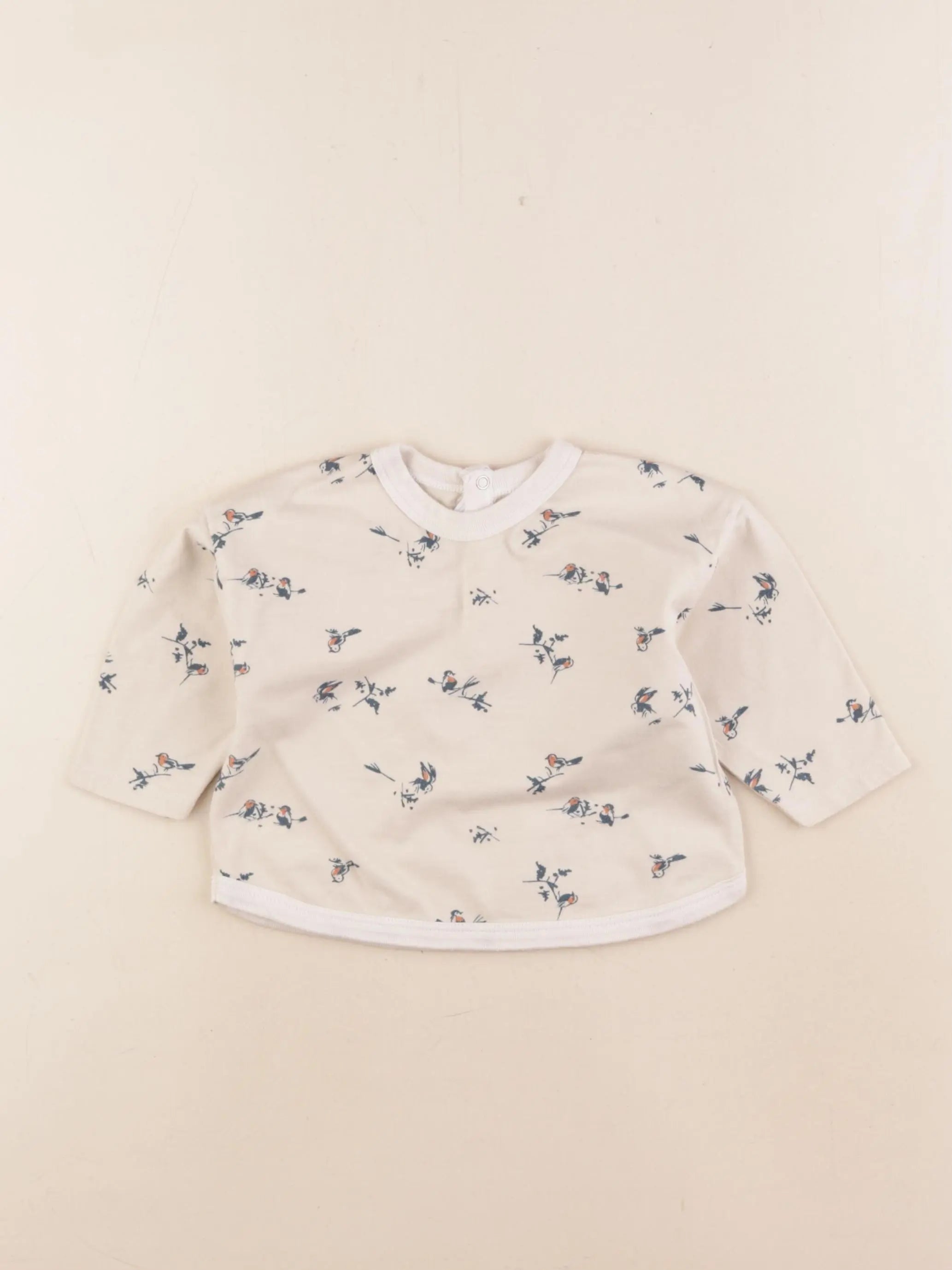 Petit Bateau - tee-shirt blanc - 12 mois