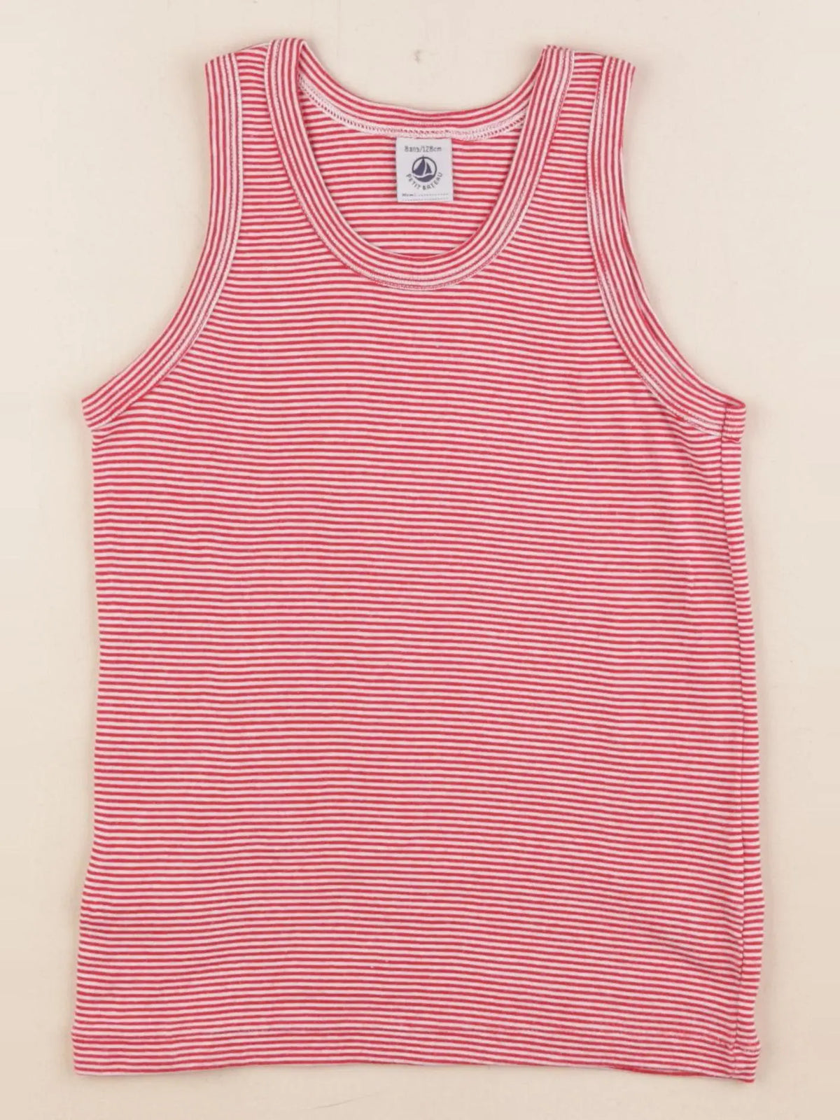 Petit Bateau - maillot de corps rouge - 8 ans