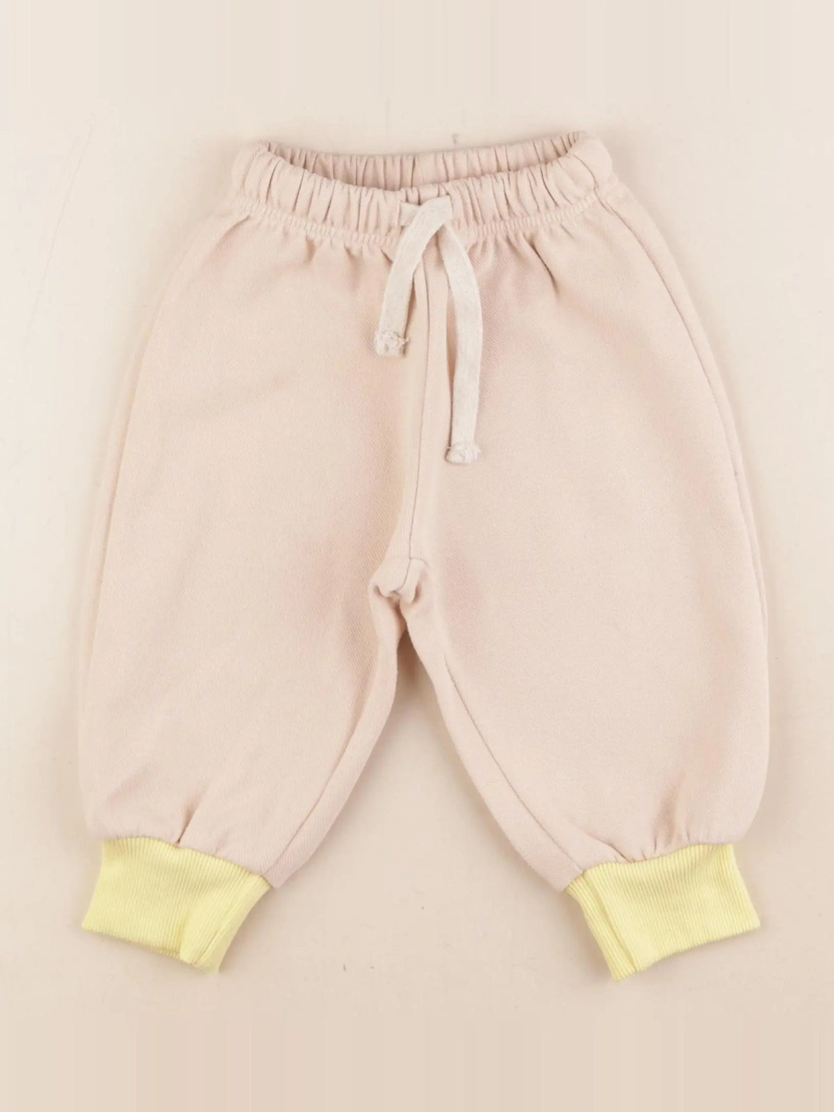 Gamin gamine - pantalon beige, jaune - 6/12 mois