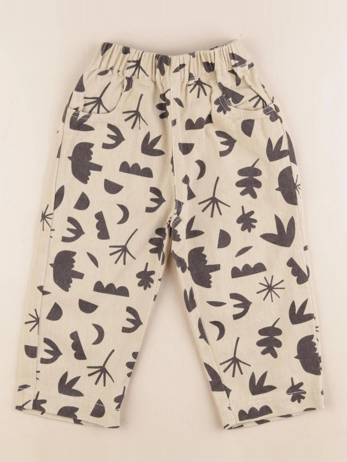 Gamin gamine - jean beige, noir - 2 ans