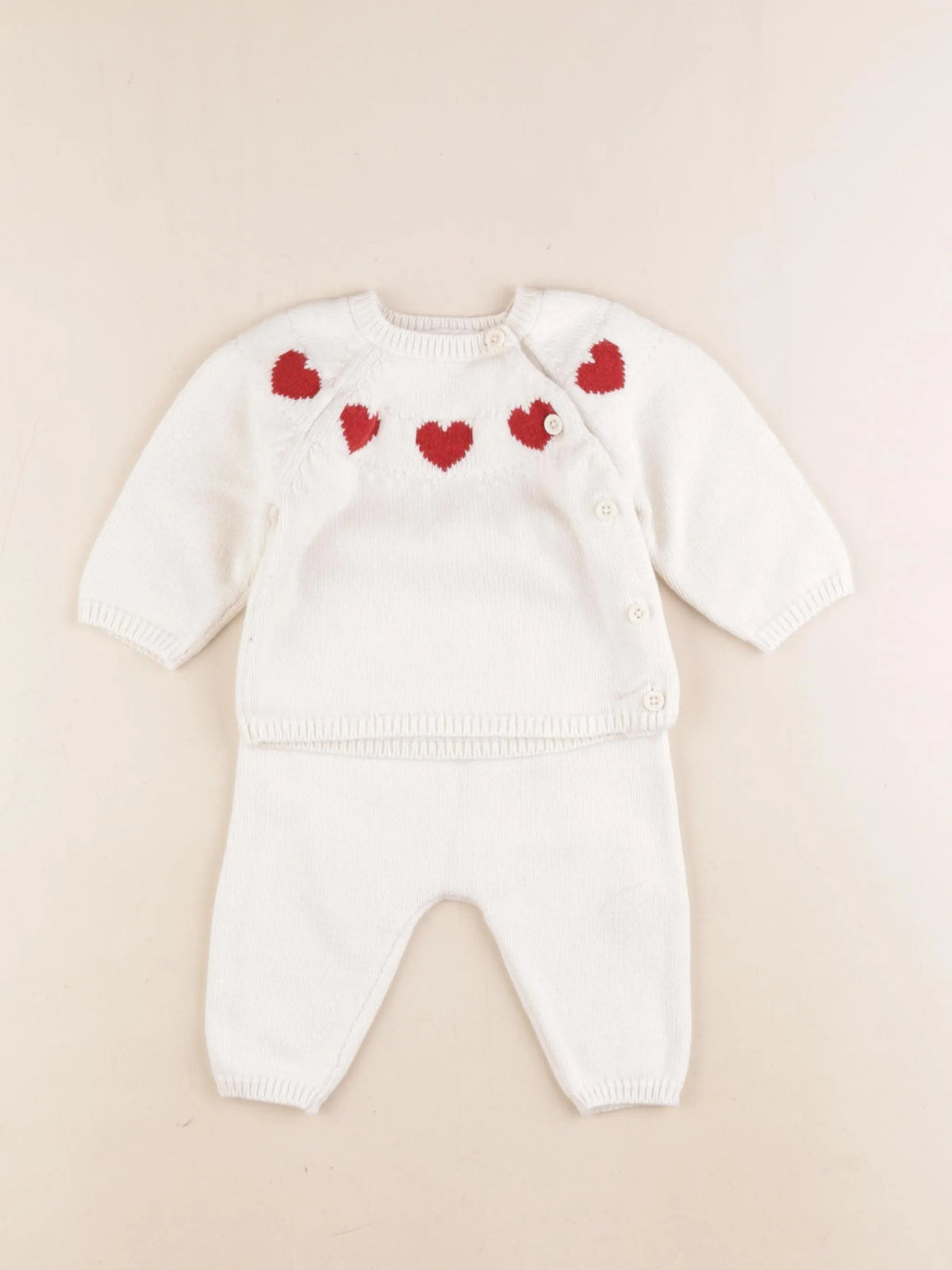Petit Bateau - ensemble blanc - 6 mois