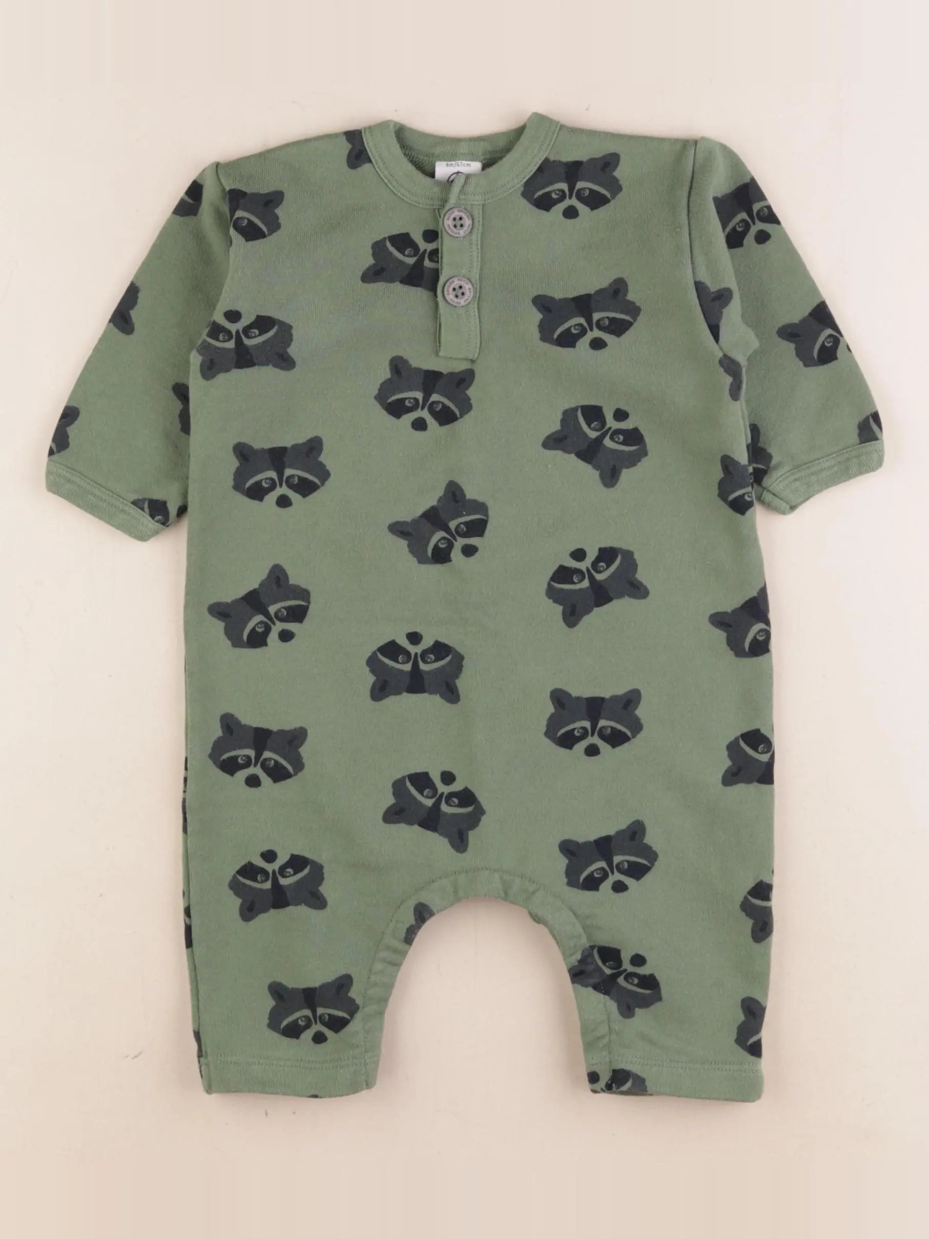 Petit Bateau - combinaison vert - 6 mois