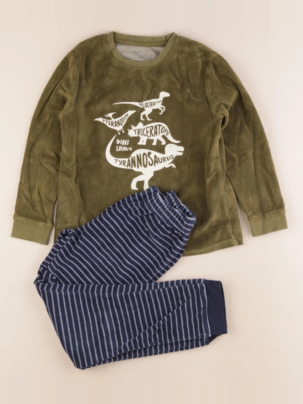 Vertbaudet - pyjama velours multicolore - 8 ans