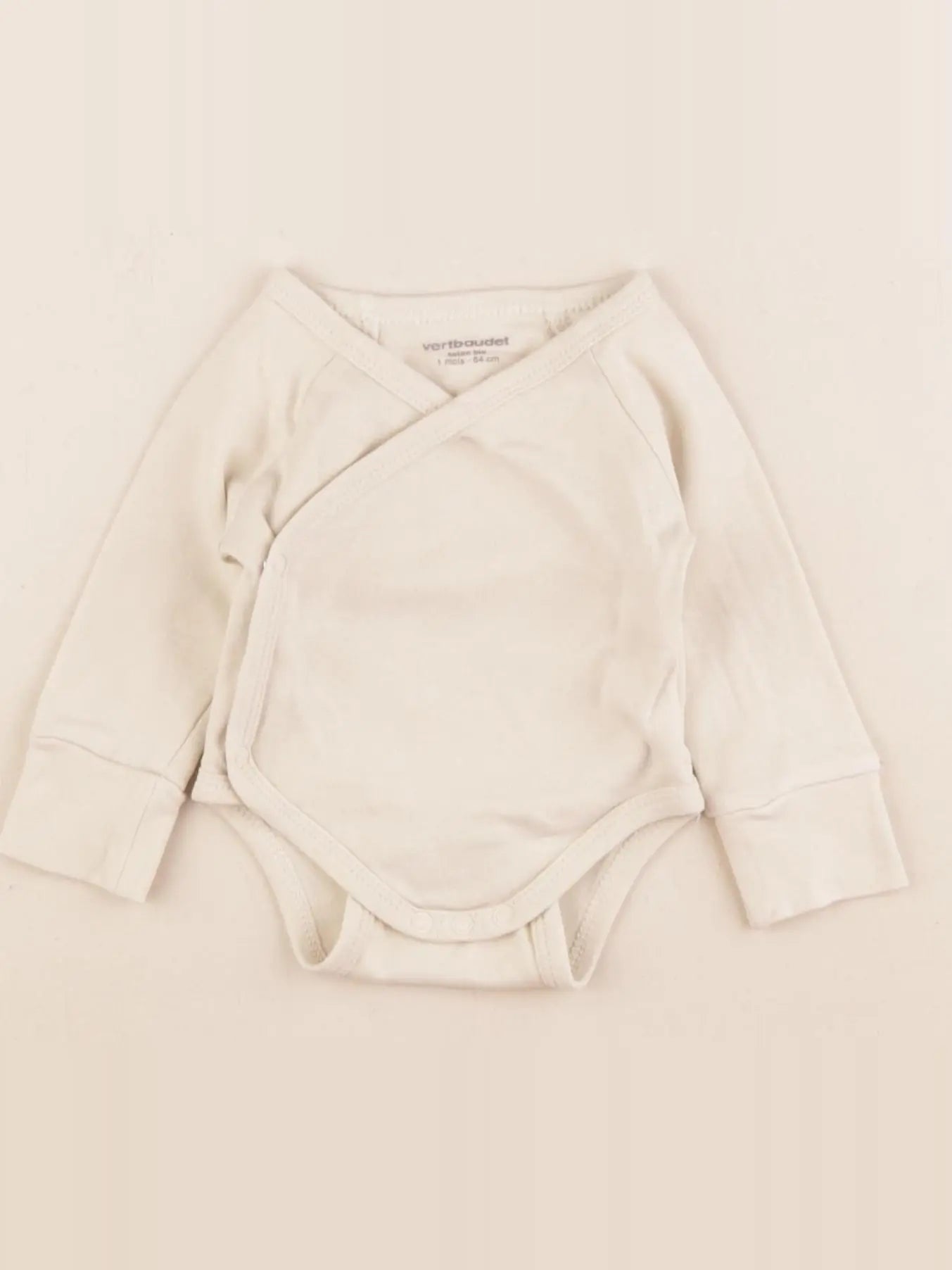 Vertbaudet - body beige - 1 mois