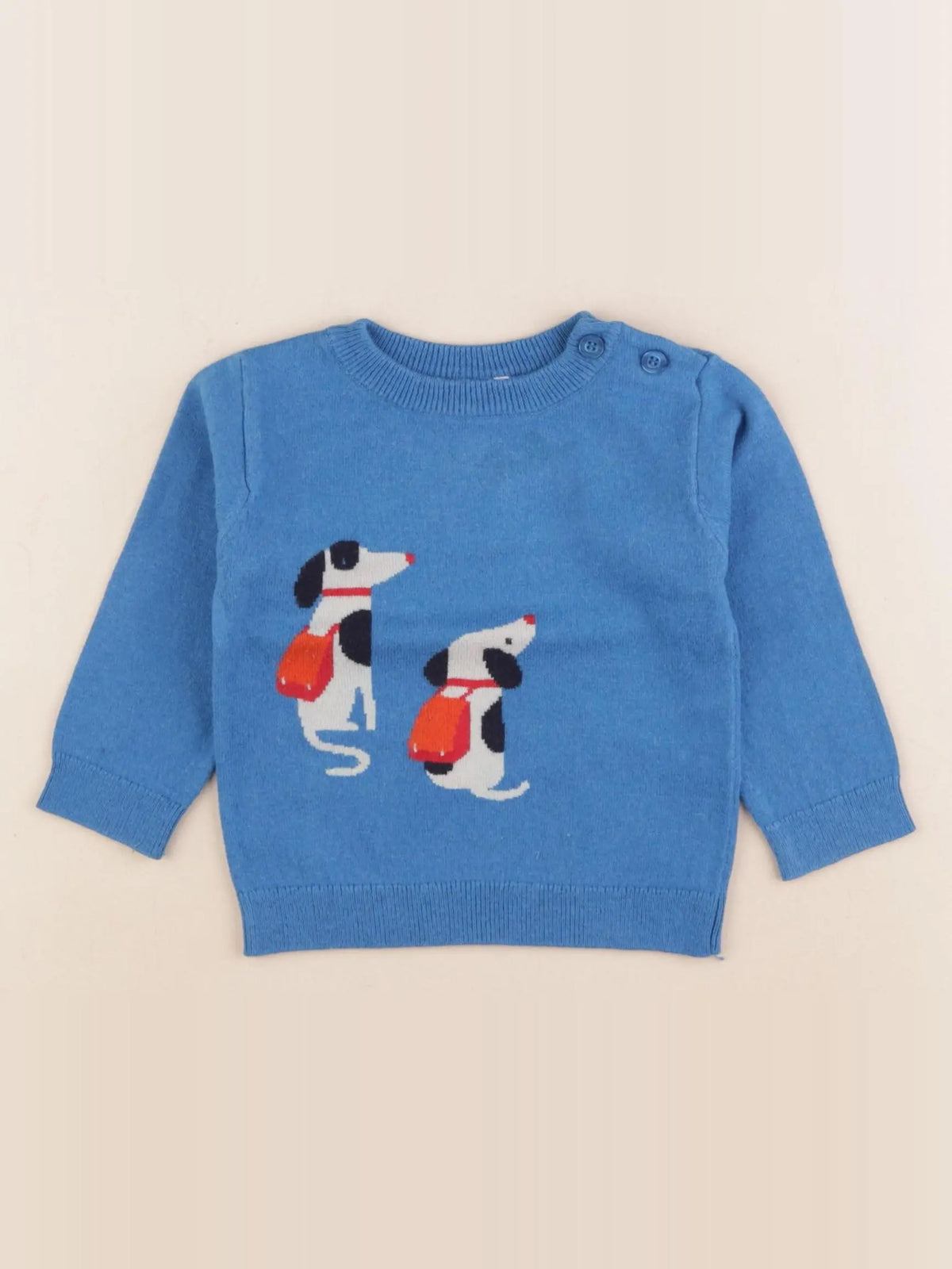 Jacadi - pull bleu - 12 mois