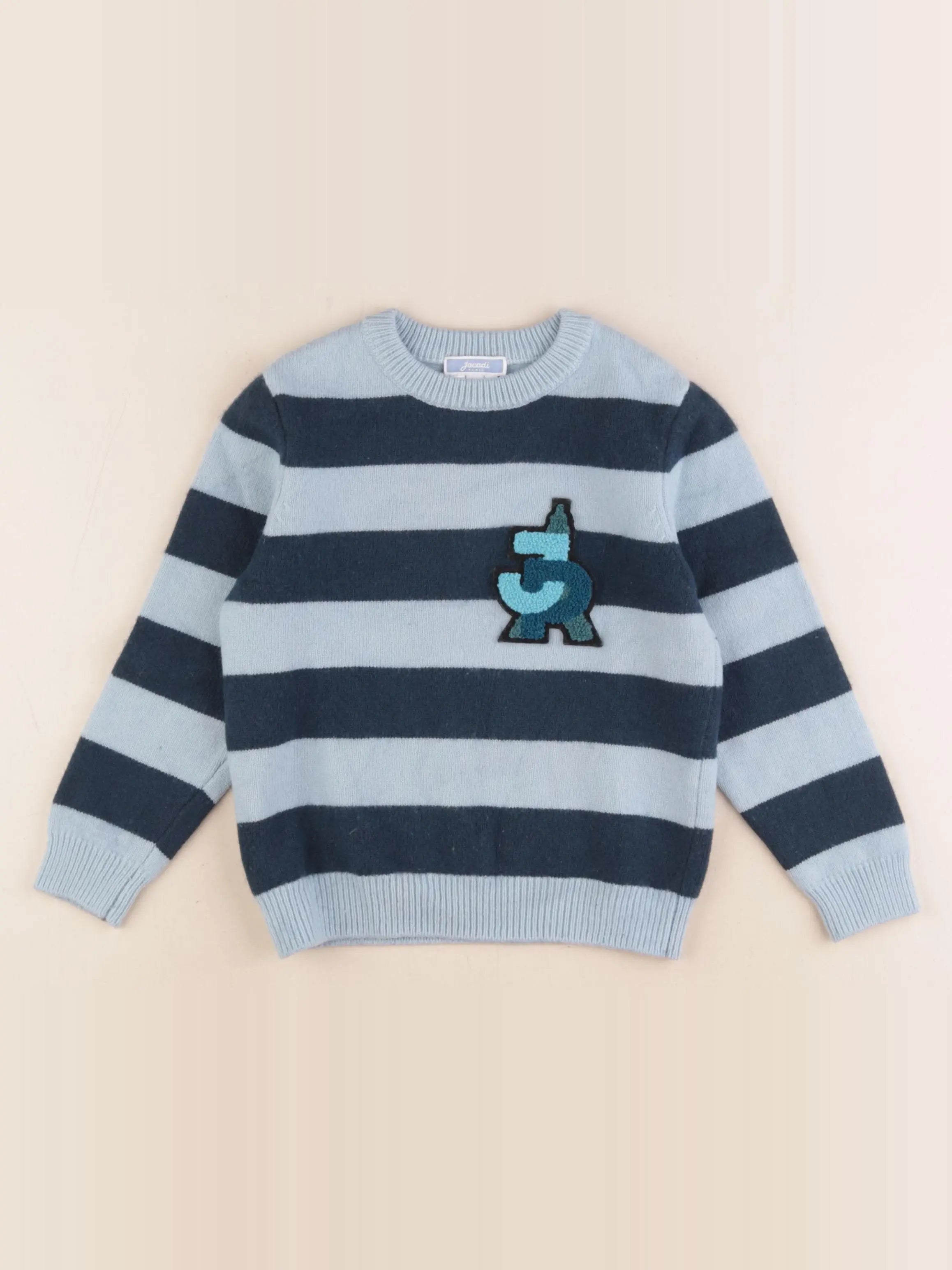 Jacadi - pull bleu - 6 ans