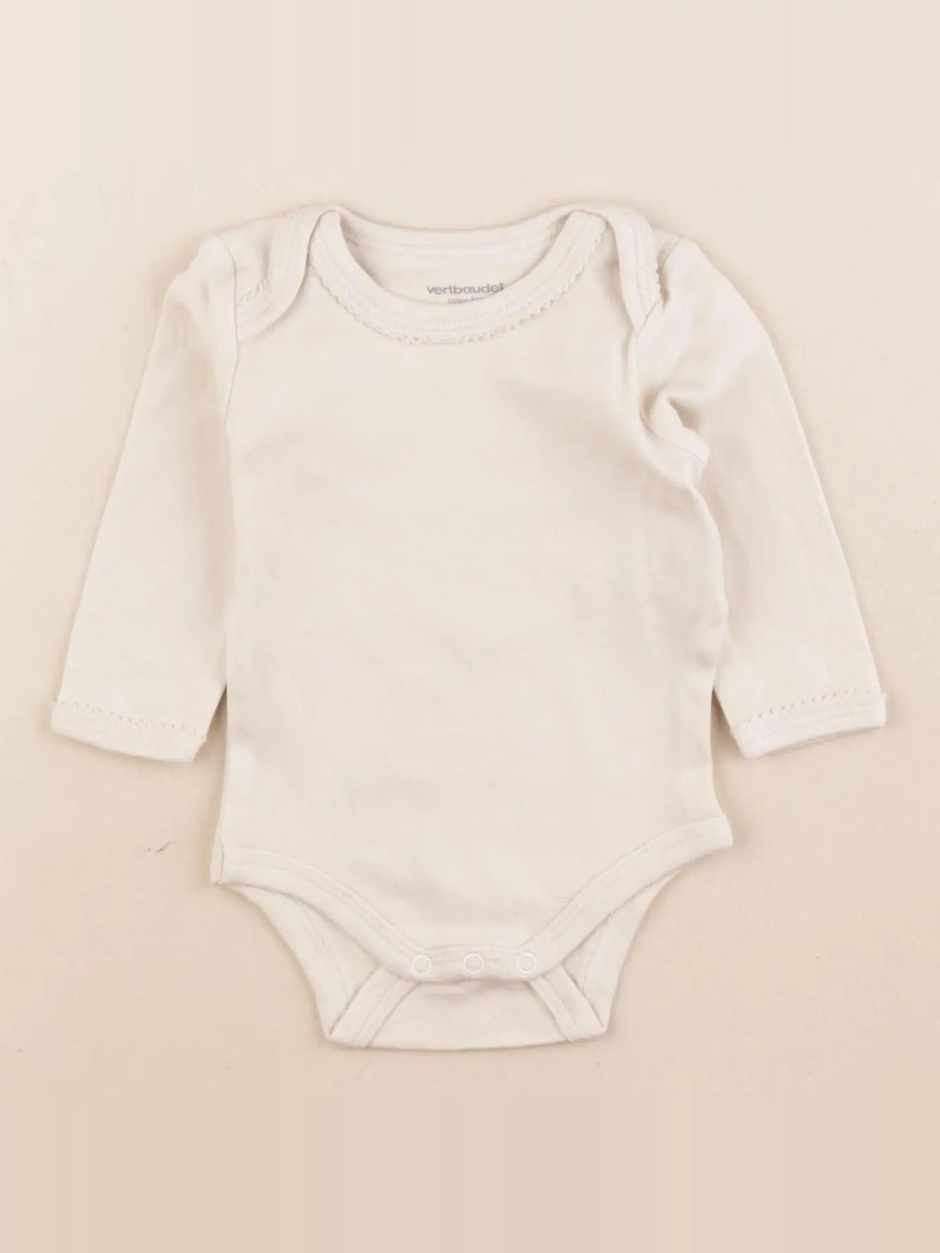 Vertbaudet - body beige - 3 mois