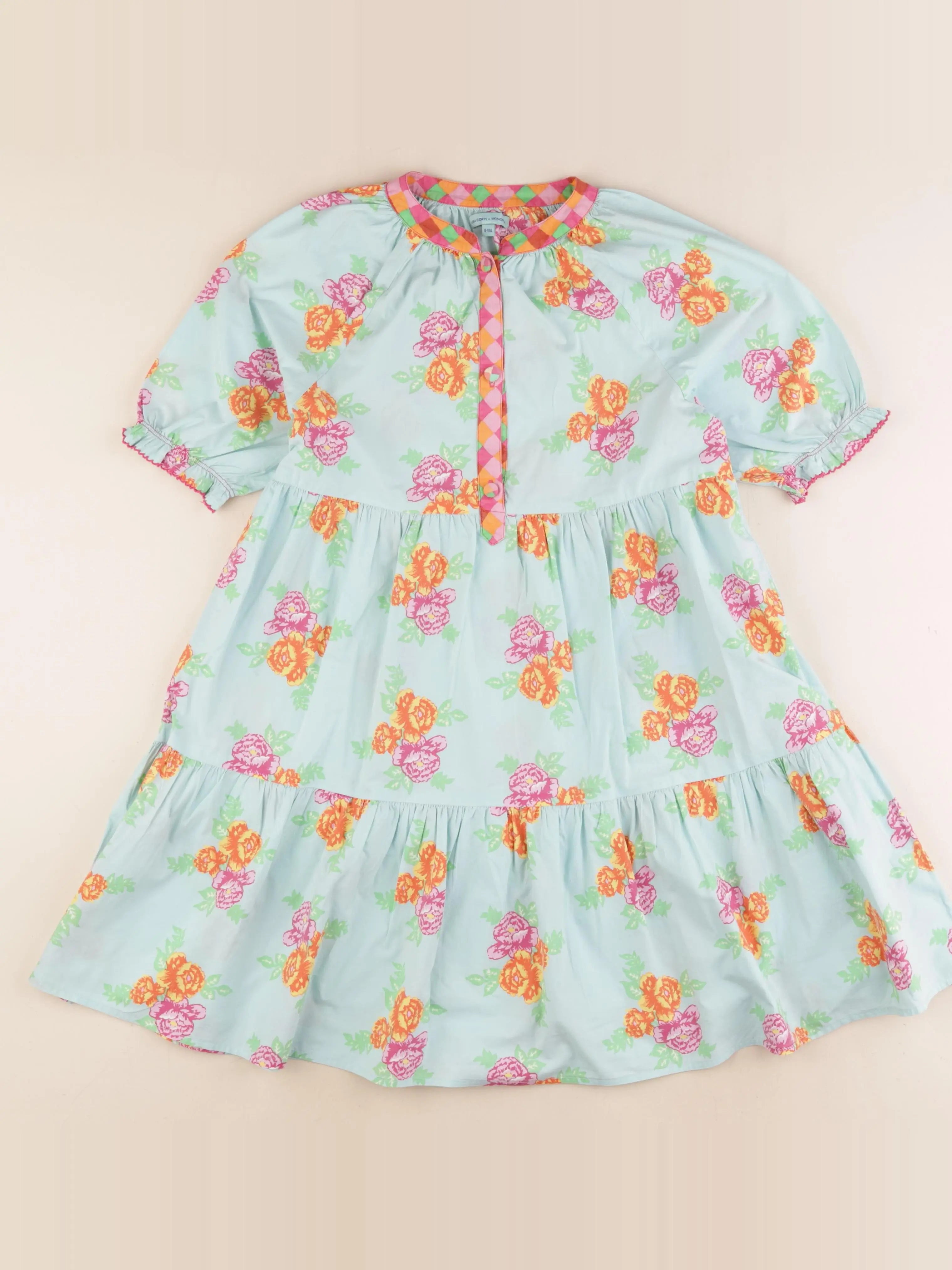Monoprix - robe bleu, multicolore - 8/10 ans