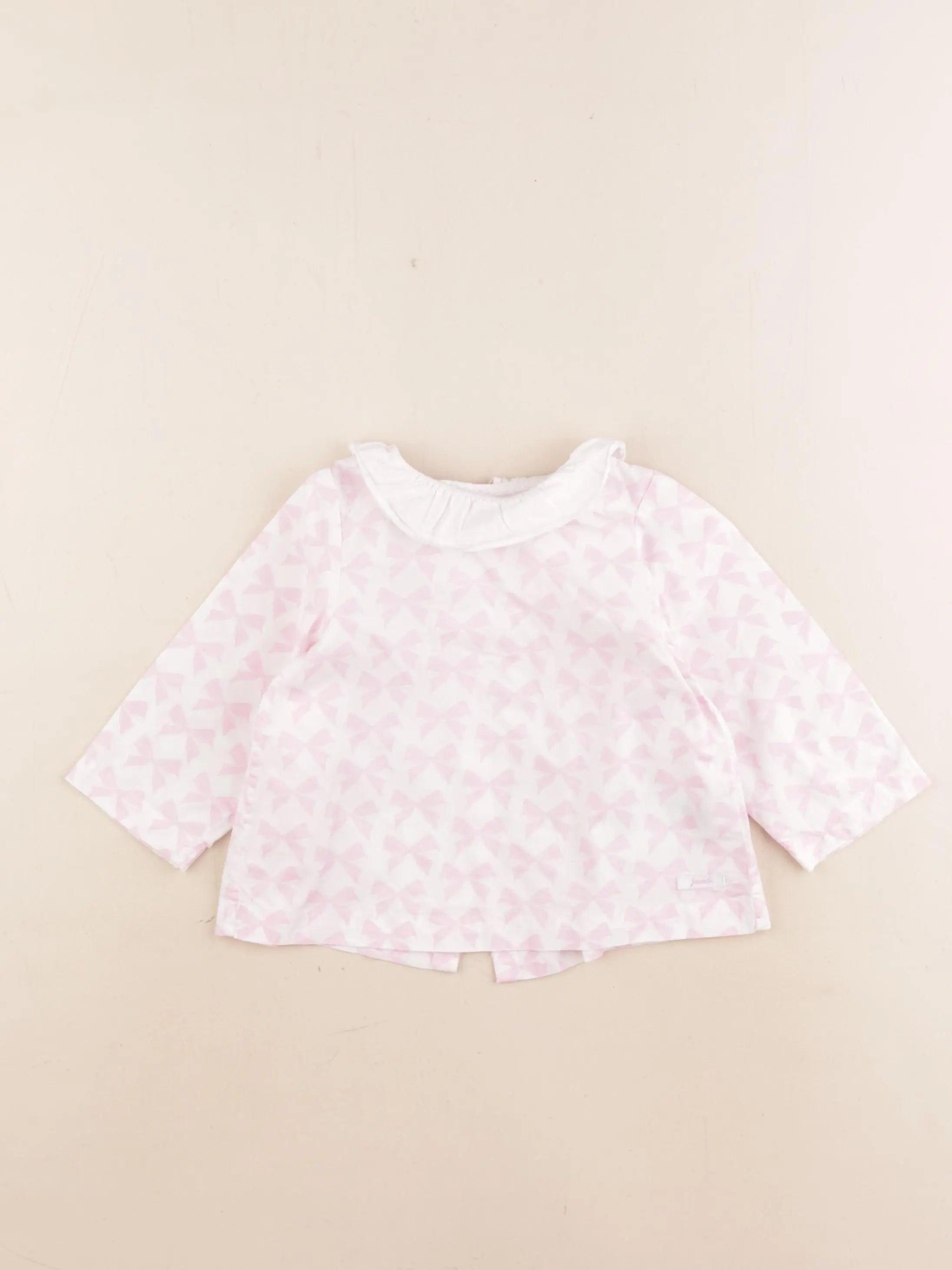 Jacadi - blouse blanc, rose - 12 mois