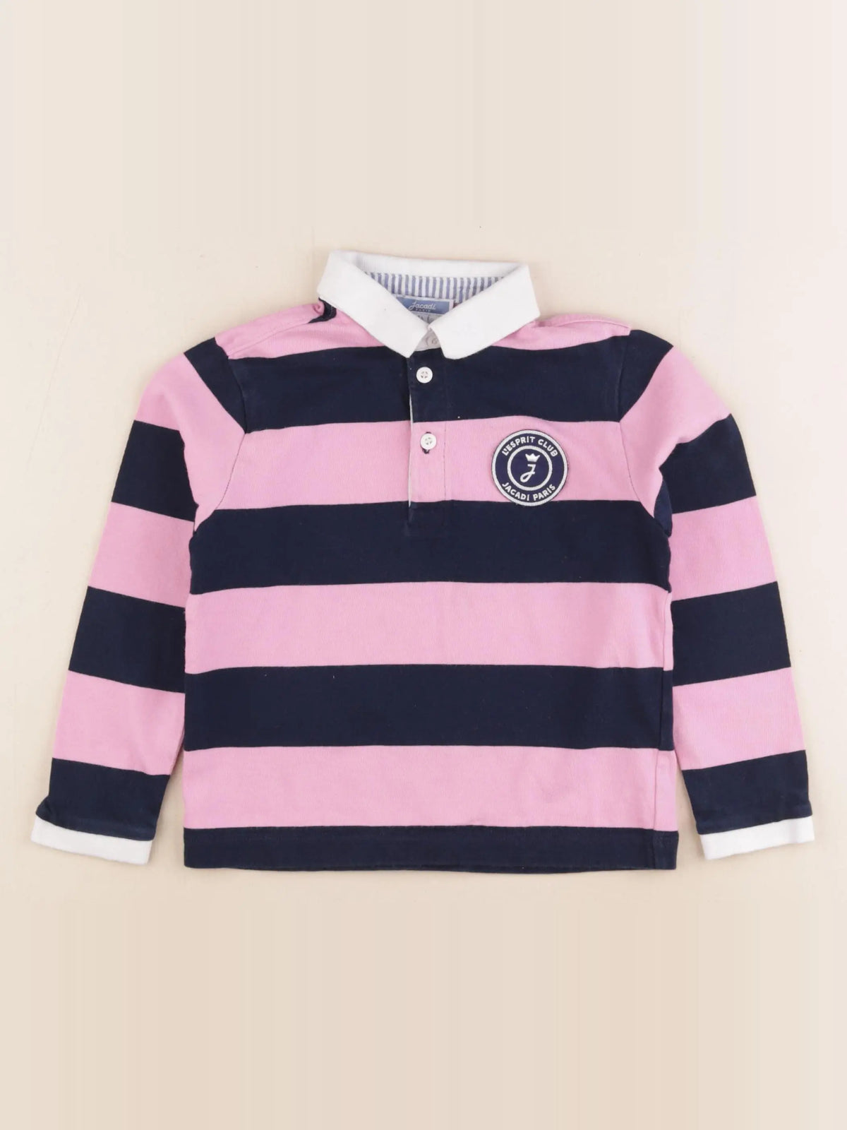 Jacadi - polo bleu, rose - 4 ans