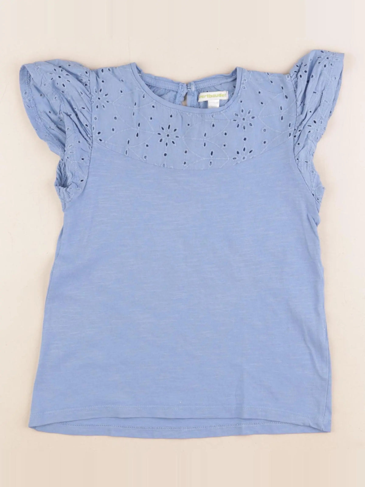 Vertbaudet - tee-shirt bleu - 8 ans
